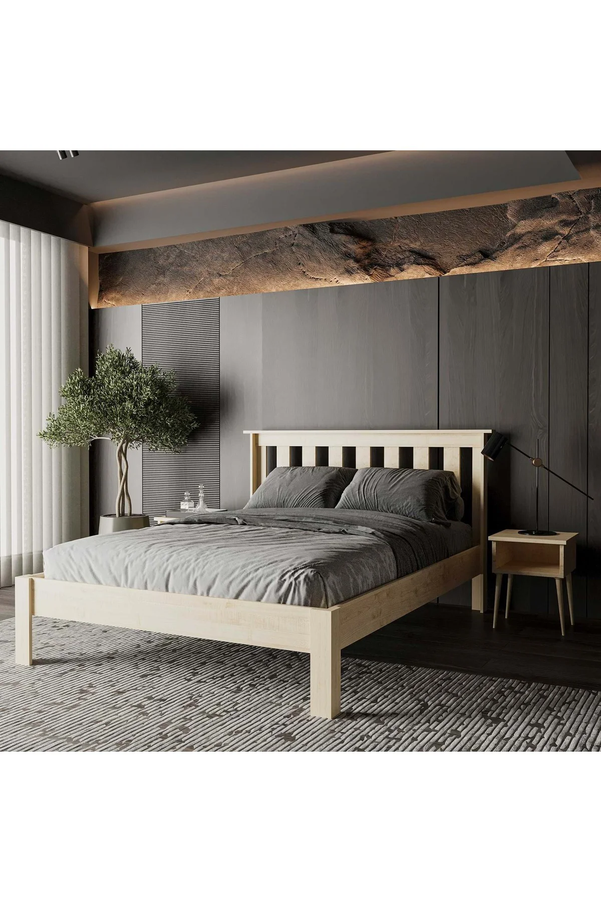 Shark New Model Masif Ahşap Karyola Kolay Kurulum Fırınlanmış İthal Sibirya Çamı 160x200 Yatak Uyumlu Shark New Model Masif Ahşap Karyola Kolay Kurulum Fırınlanmış İthal Sibirya Çamı 160x200 Yatak Uyumlu