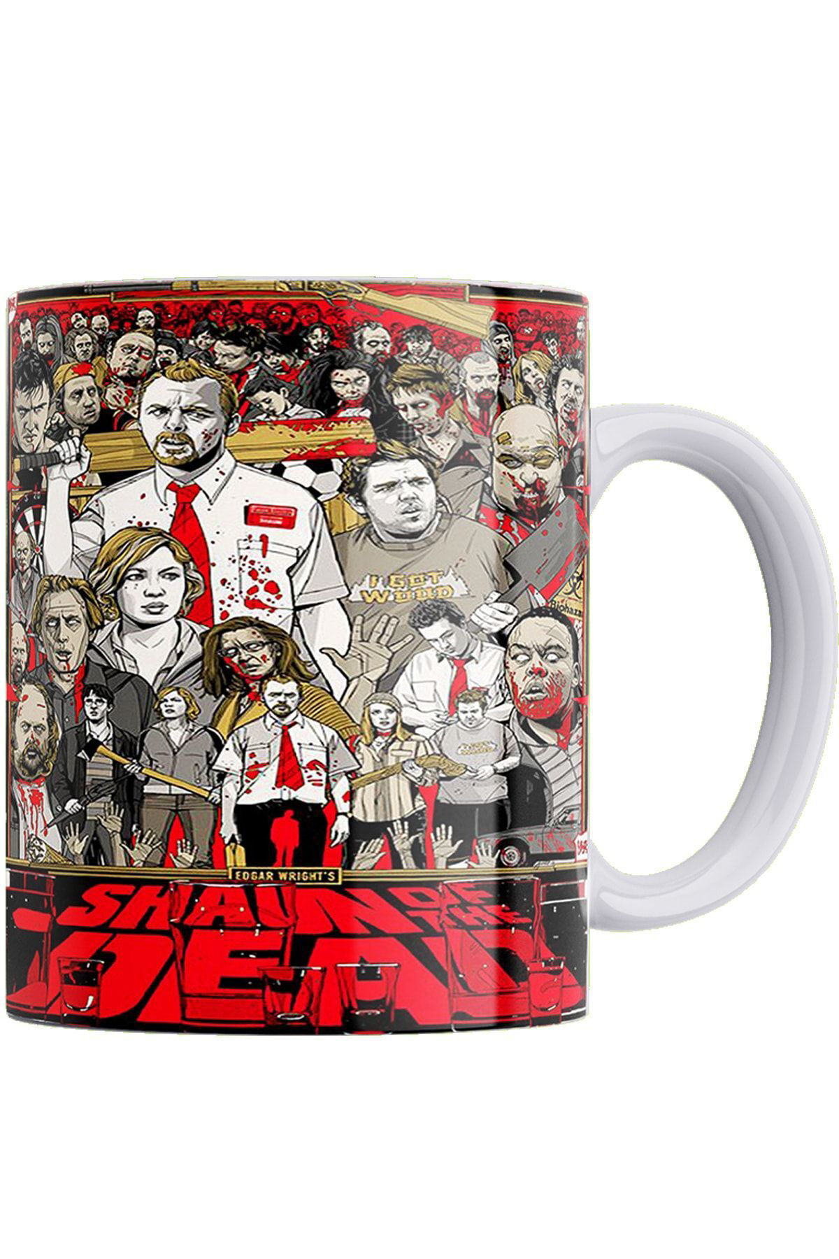 Remonz Shaun Of Dead Baskılı %100 Porselen Kupa