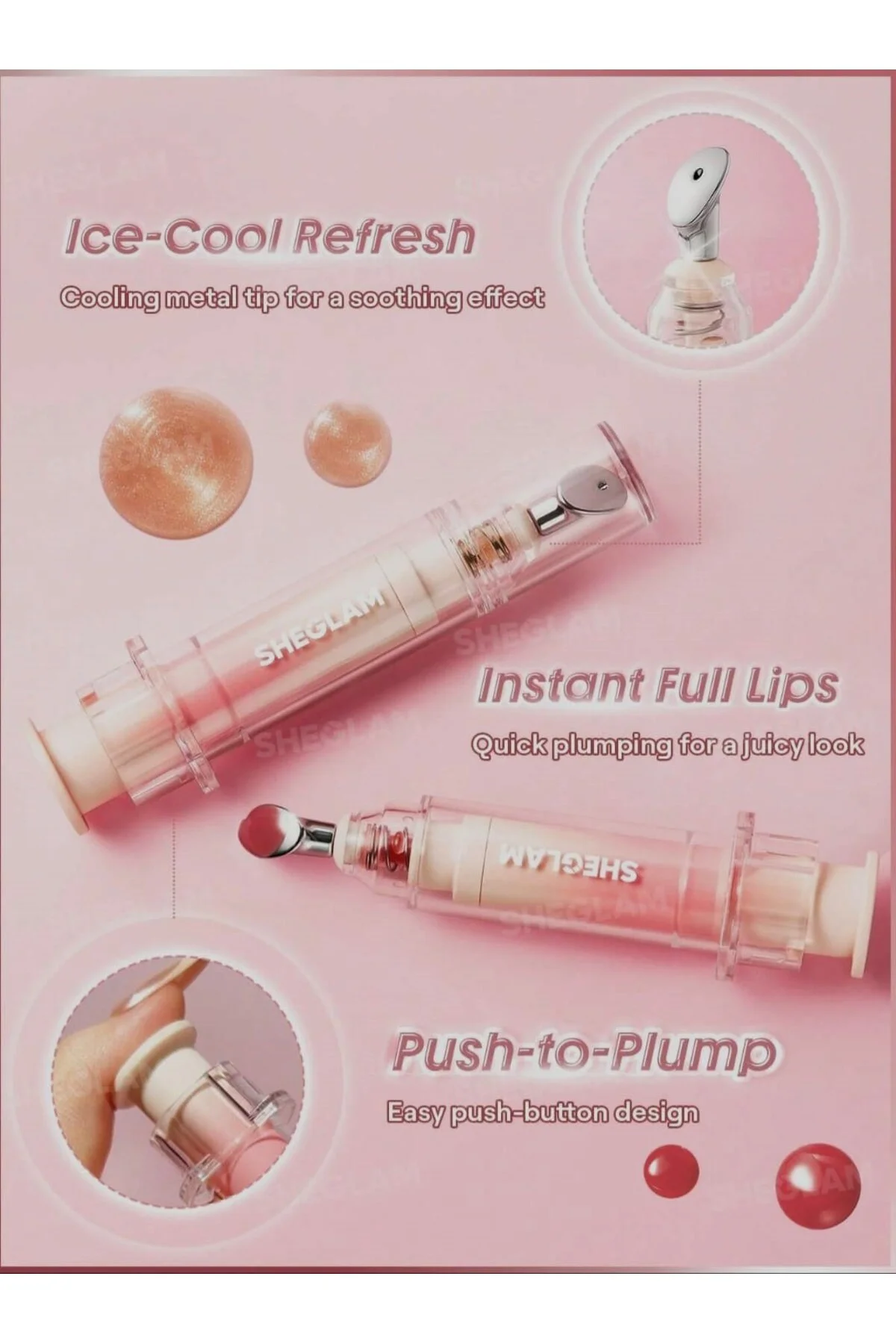 SHEGLAM Booster Shine Plumping Lip Gloss-Pink Flamingo