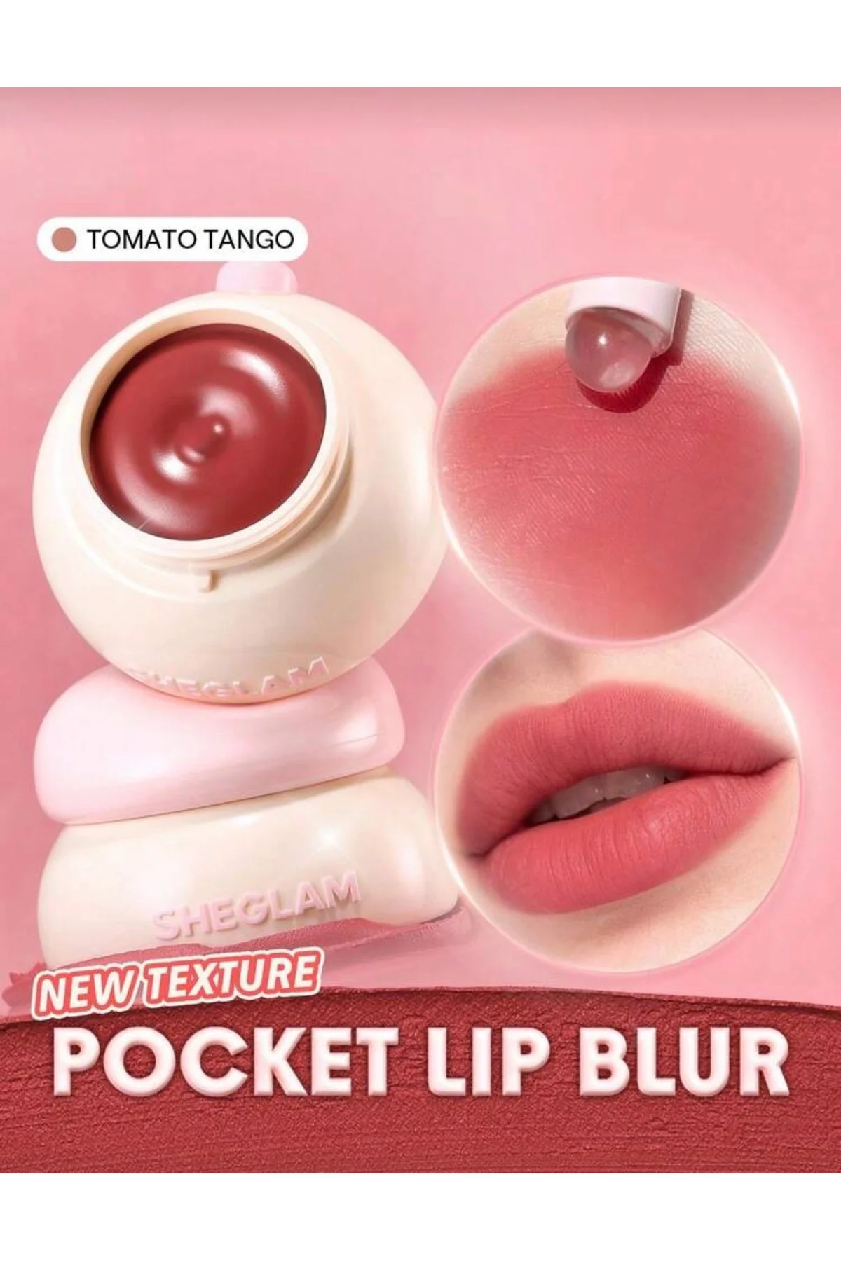 SHEGLAM Bounce Putty Pocket Lip Pot Ruj Tomato Tango