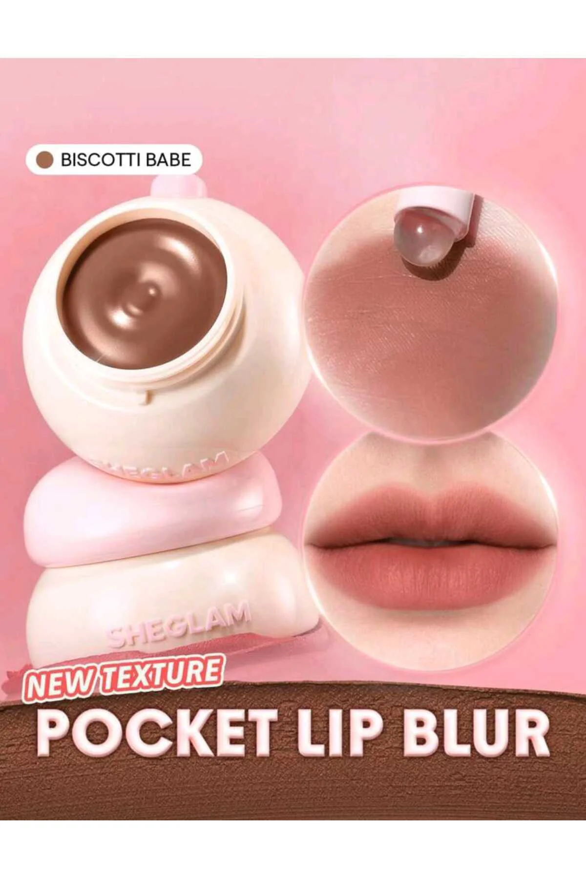 SHEGLAM Bounce Putty Pocket Lip Pot Ruj -Biscotti Babe