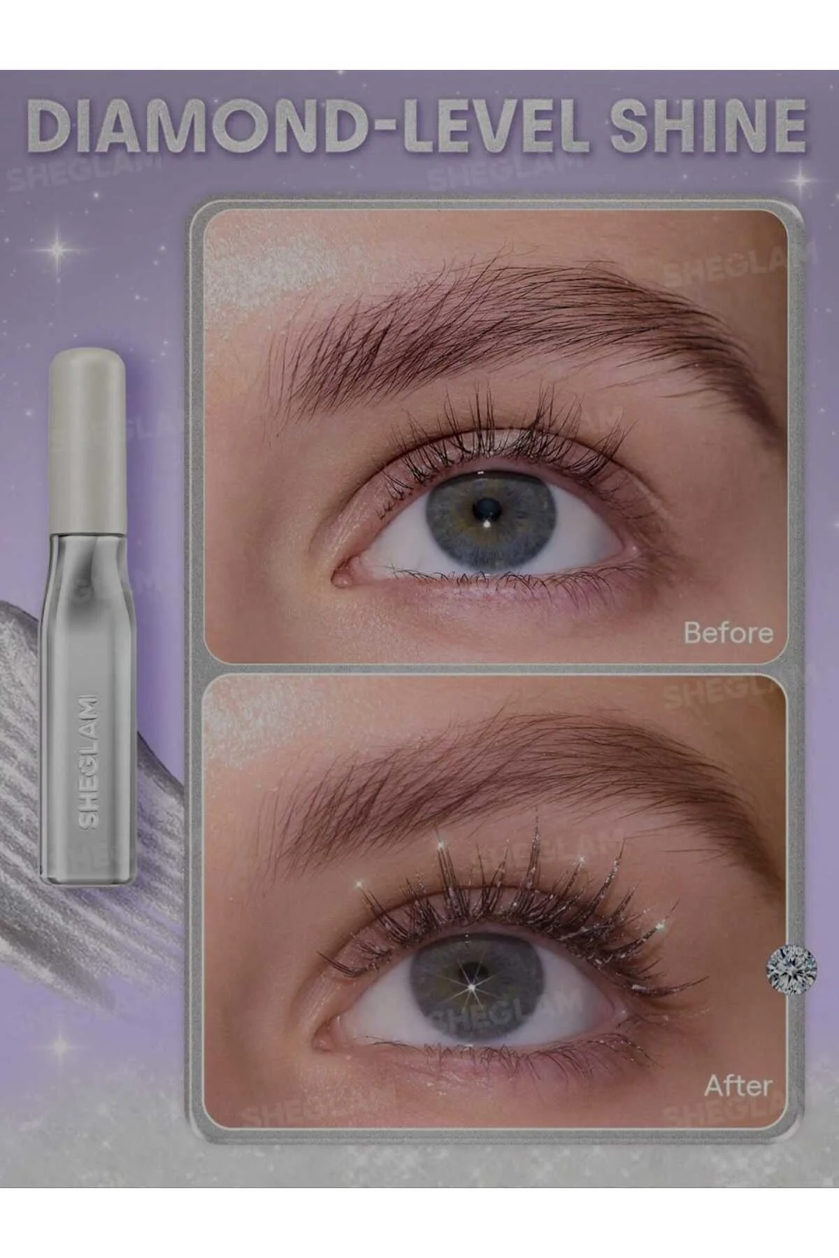 SHEGLAM Crystal Gaze Glitter Kaş Ve Kirpik Maskarası