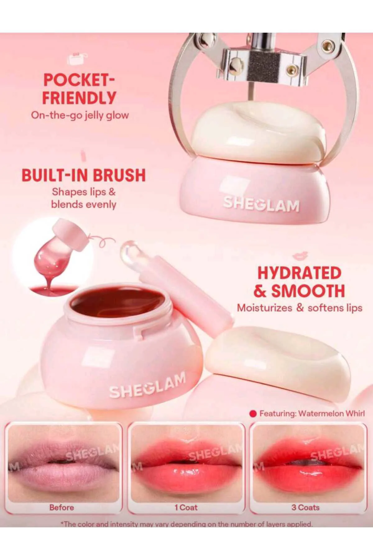 SHEGLAM Hydra Jelly Pocket Lip Jam Ruj -Strawberry Splash
