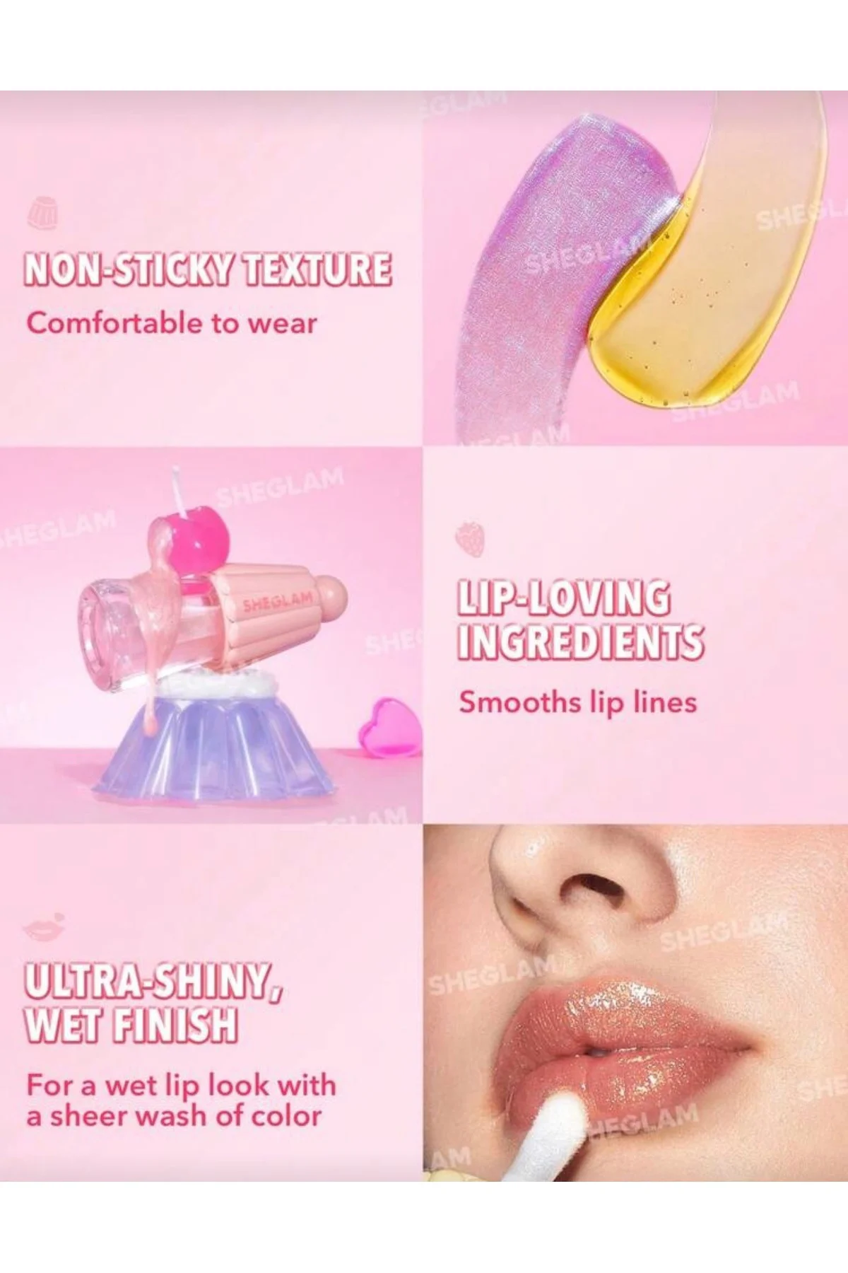 SHEGLAM Jelly Wow Hydrating Dudak Yağı -Pinkies