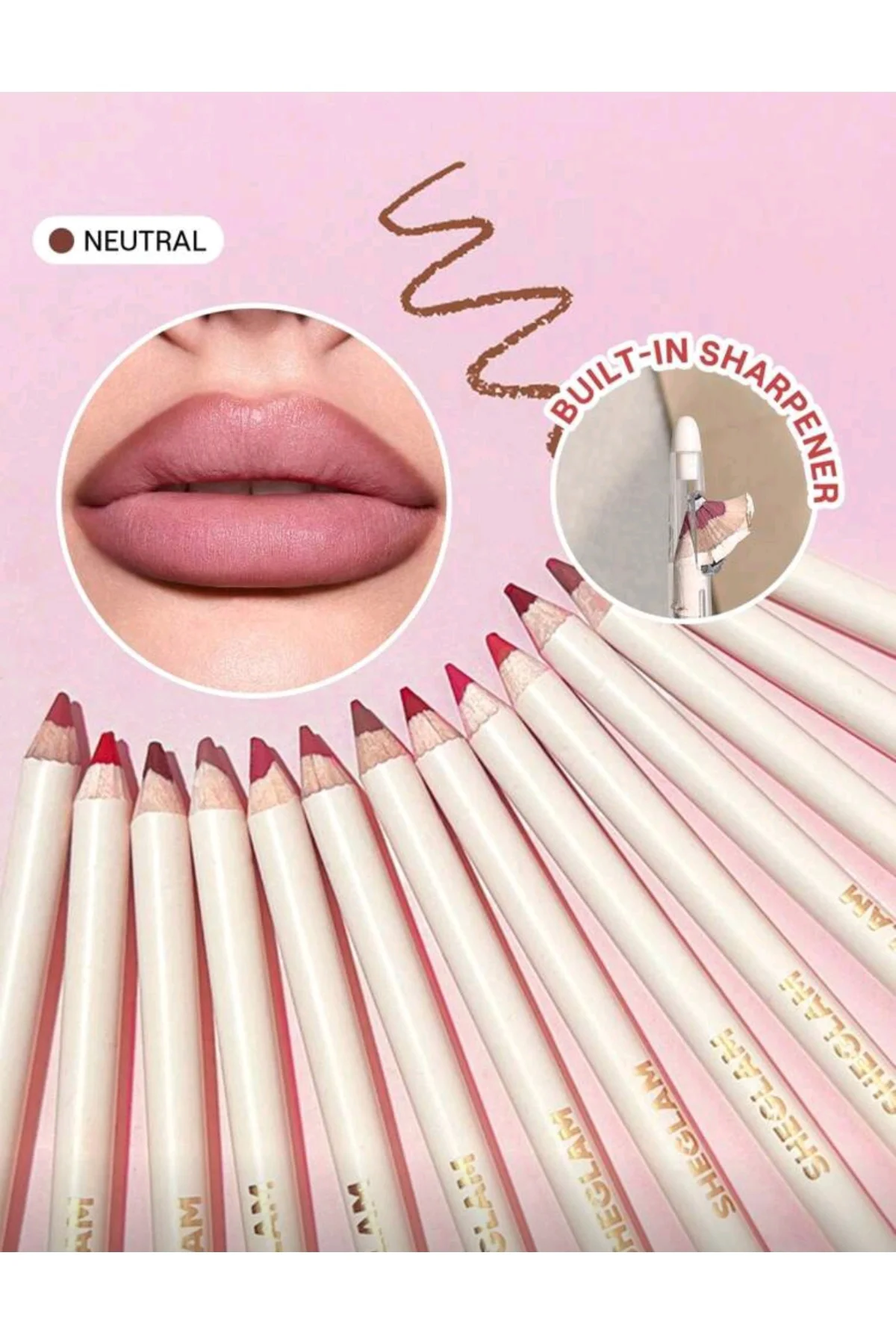 SHEGLAM Lip Facts Dudak Kalemi - Neutral Kremsi Mat Yüksek Pigmen