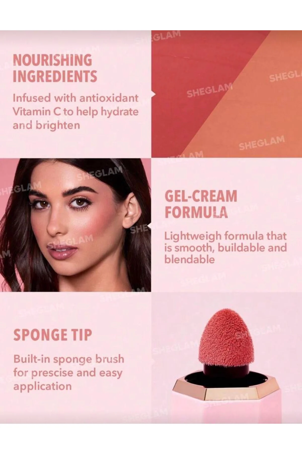 SHEGLAM Mat Bitiş Allık-Hush Hush