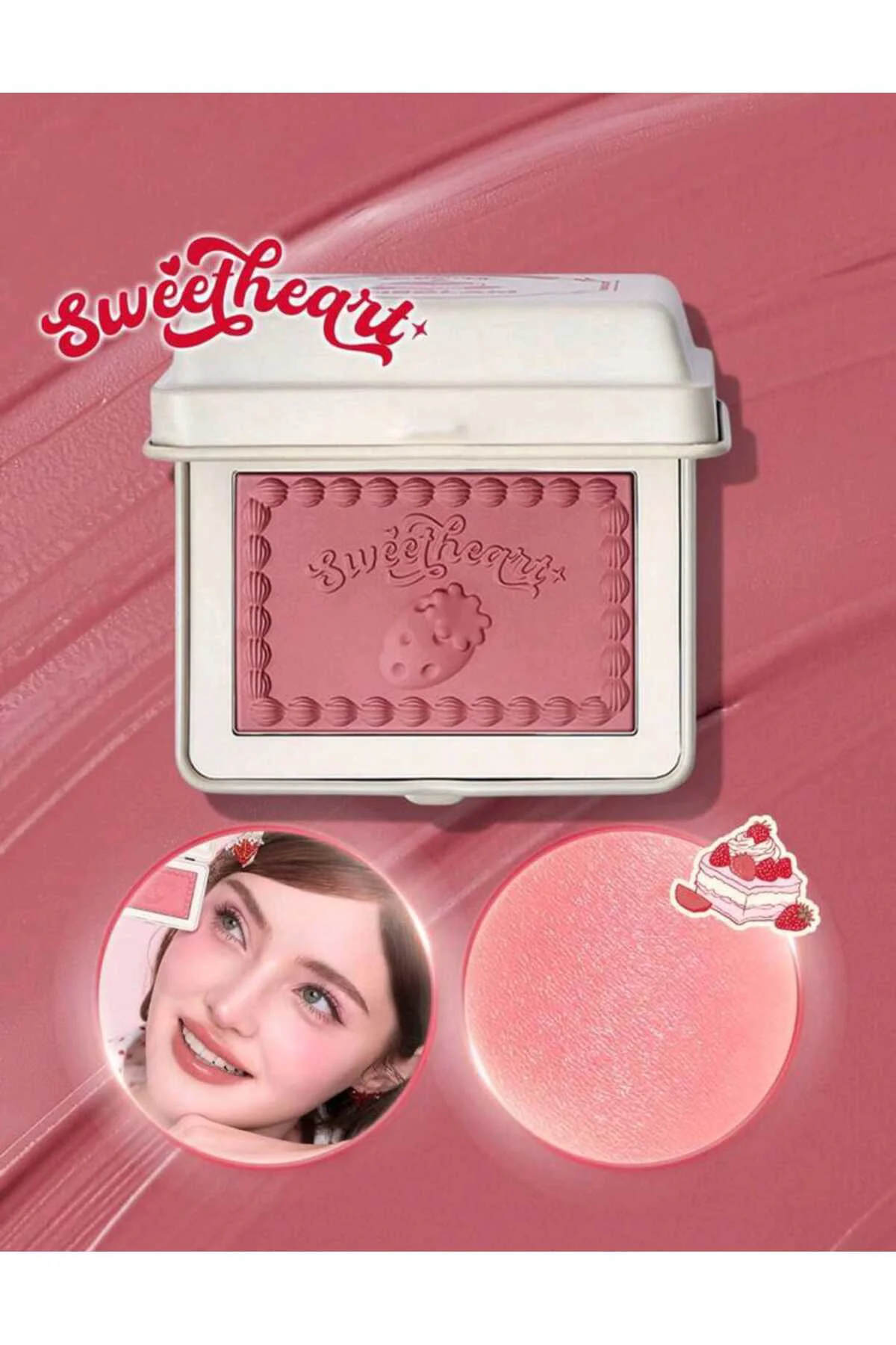 SHEGLAM Sweetheart Koleksiyonu Çilekli Sevimli Kek Allık