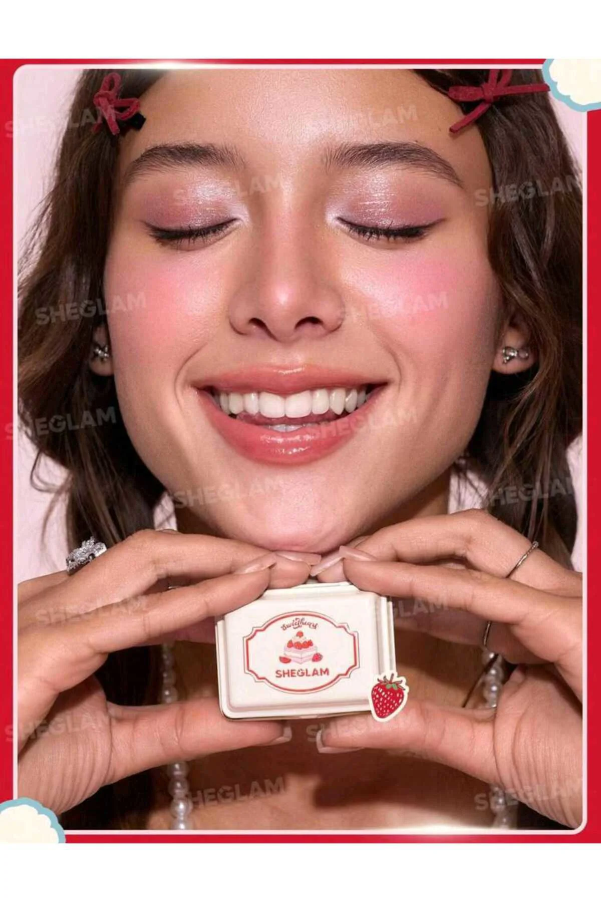 SHEGLAM Sweetheart Koleksiyonu Çilekli Sevimli Kek Allık