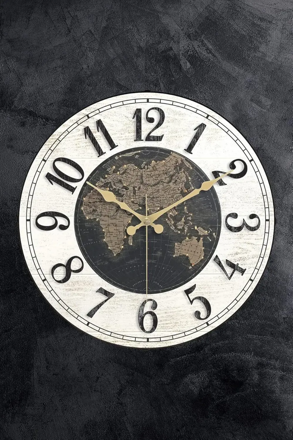 SheronShop 36 cm Gerçek Cam Akar Saniye Sessiz Mekanizma Duvar Sa