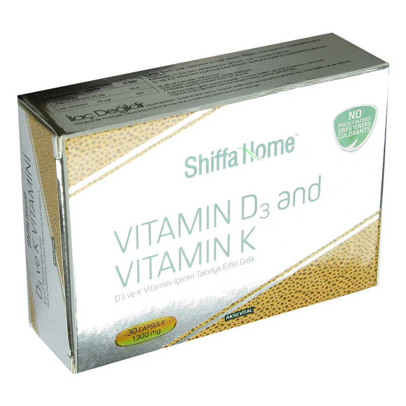 Shiffa Home D3 ve K mini Yumuşak 1300 Mg x 30