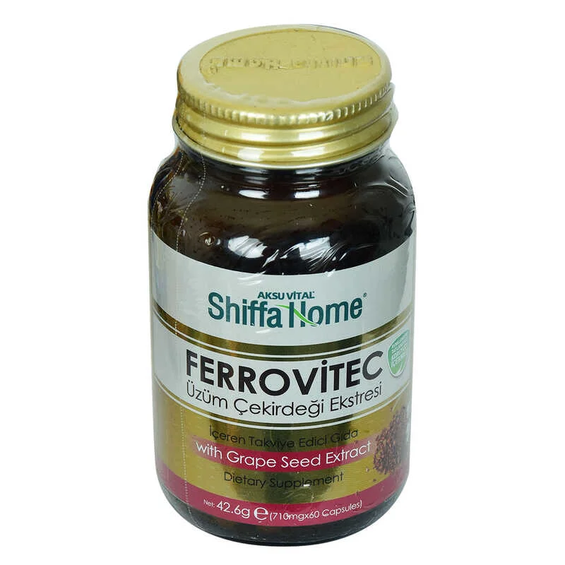 Shiffa Home Ferrovitec Üzüm Çekirdeği Ekstresi Diyet Takviyesi 710 Mg x 60