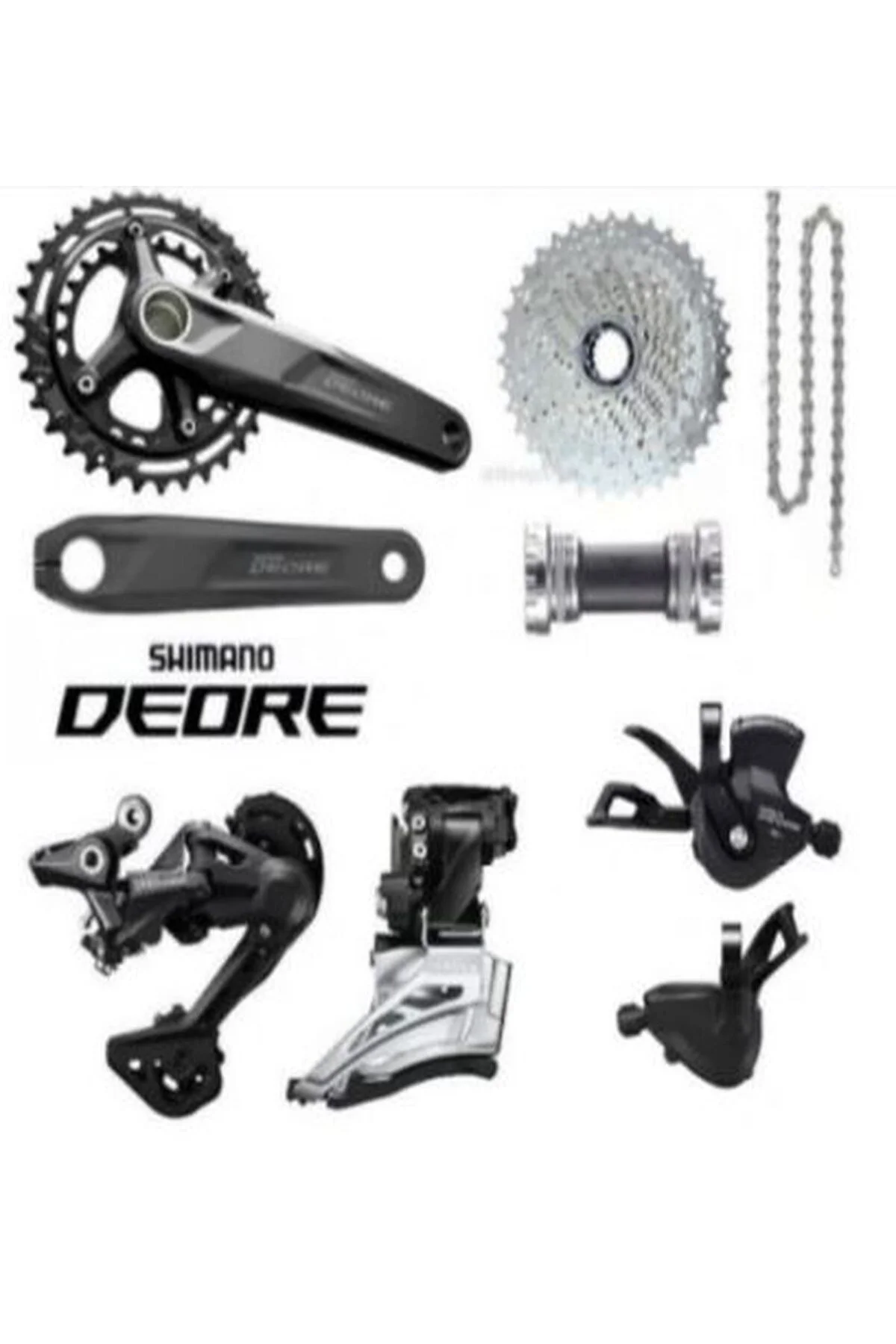 Shimano deore fc-m 4100 2×10 Vites mtb grupset Shimano deore fc-m 4100 2×10 Vites mtb grupset