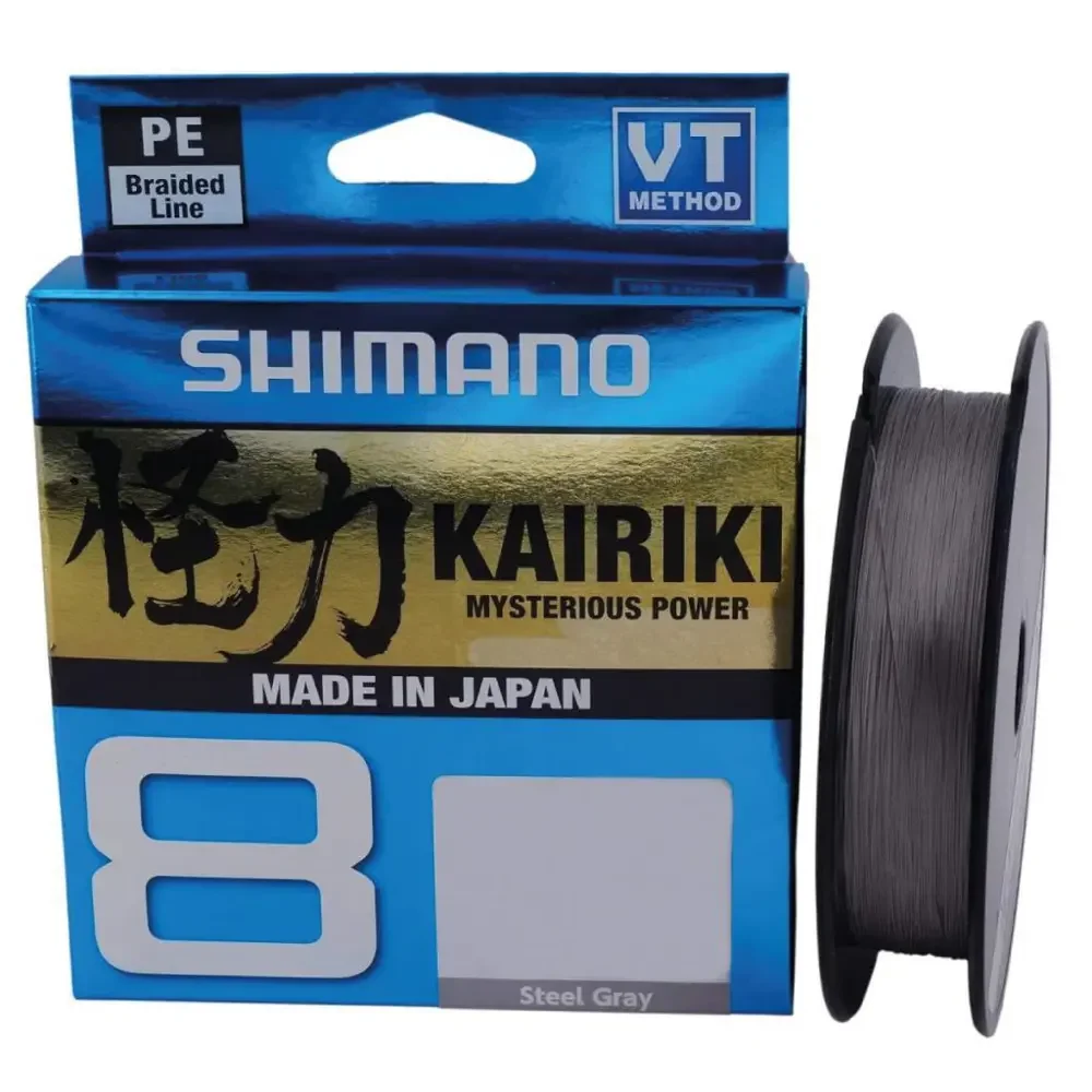 Shimano Kairiki 8 300m Örgü İp Misina Steel Gray Gri Shimano Kairiki 8 300m Örgü İp Misina Steel Gray Gri