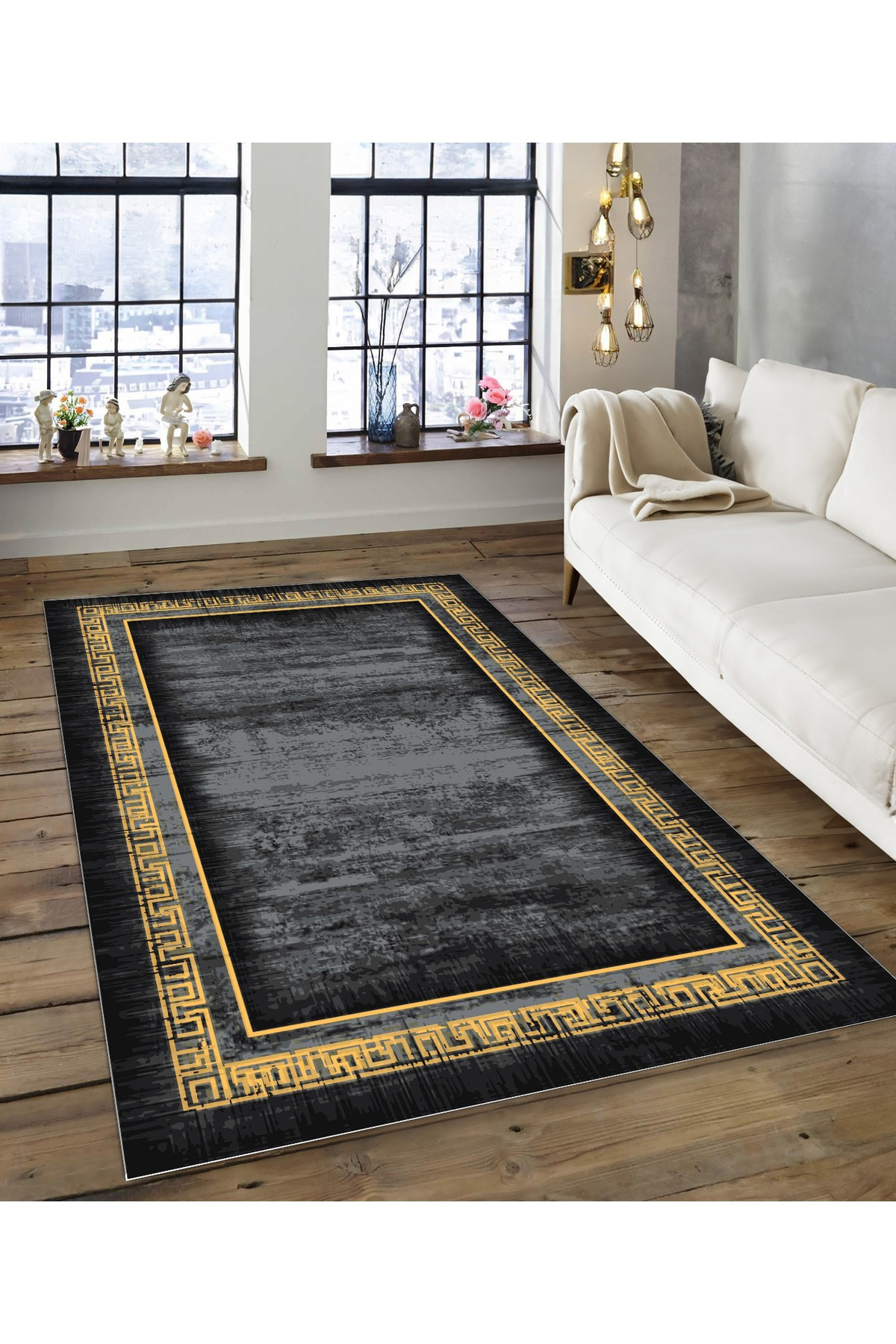 Shine M(135) Siyah Saçaksız Kaymaz Tabanlı Dijital Baskılı Dekoratif Halı 60x450 Fiyatı, Yorumları ve Özellikleri