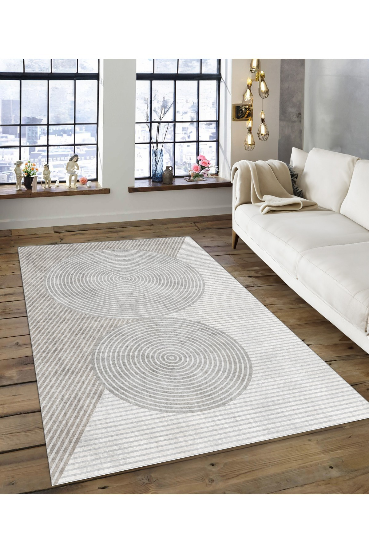 Shine M(137) Vizon Saçaksız Kaymaz Tabanlı Dijital Baskılı Dekoratif Halı 150X220 Fiyatı, Yorumları ve Özellikleri