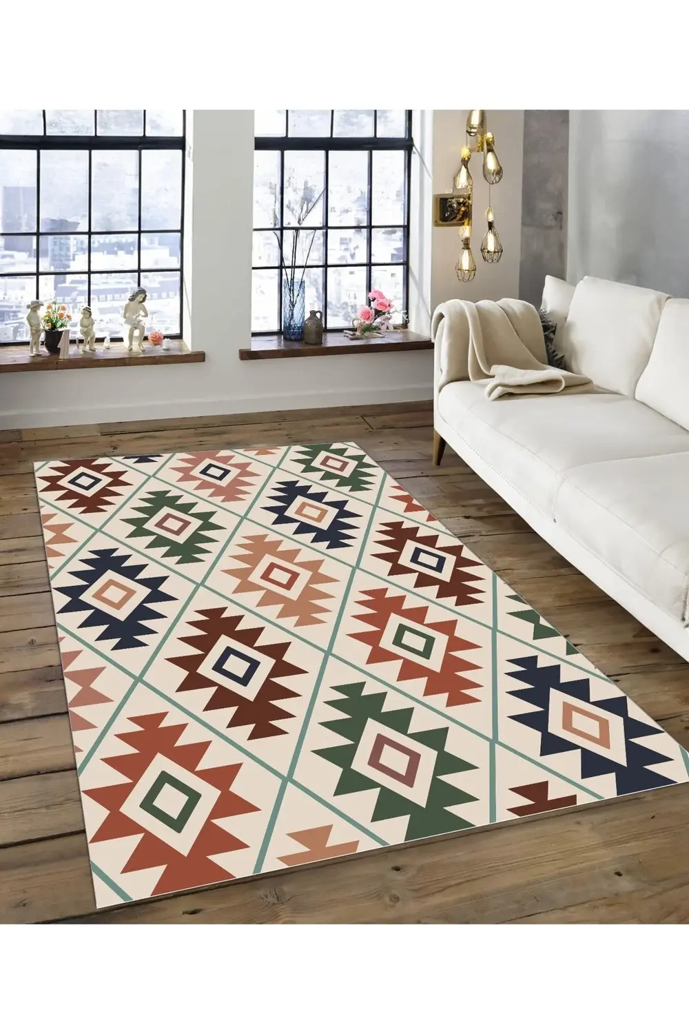 Shine M(204) Yeşil Saçaksız Kaymaz Tabanlı Dijital Baskılı Dekora