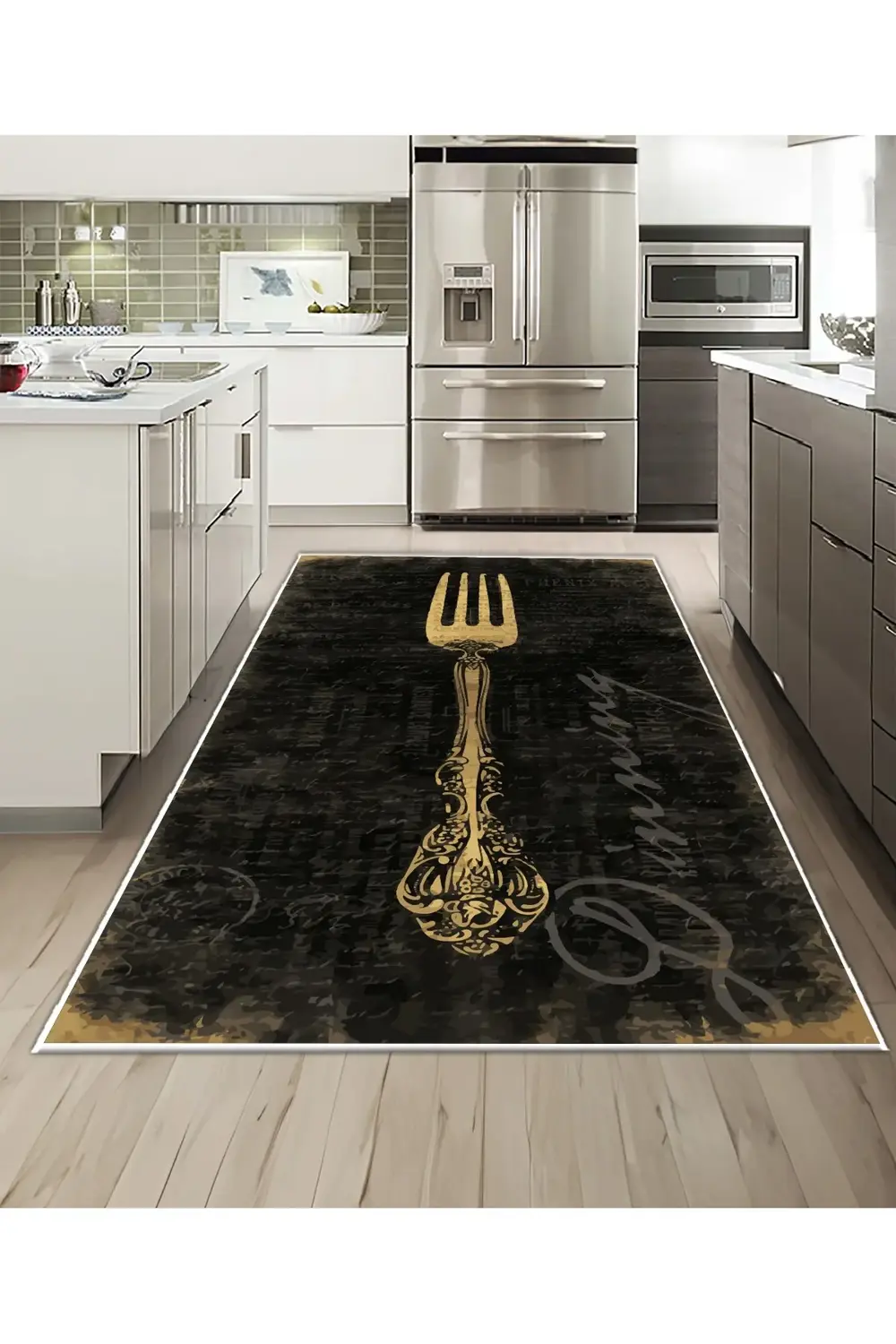 Shine M(254) Antrasit Saçaksız Kaymaz Tabanlı Dijital Baskılı Dek