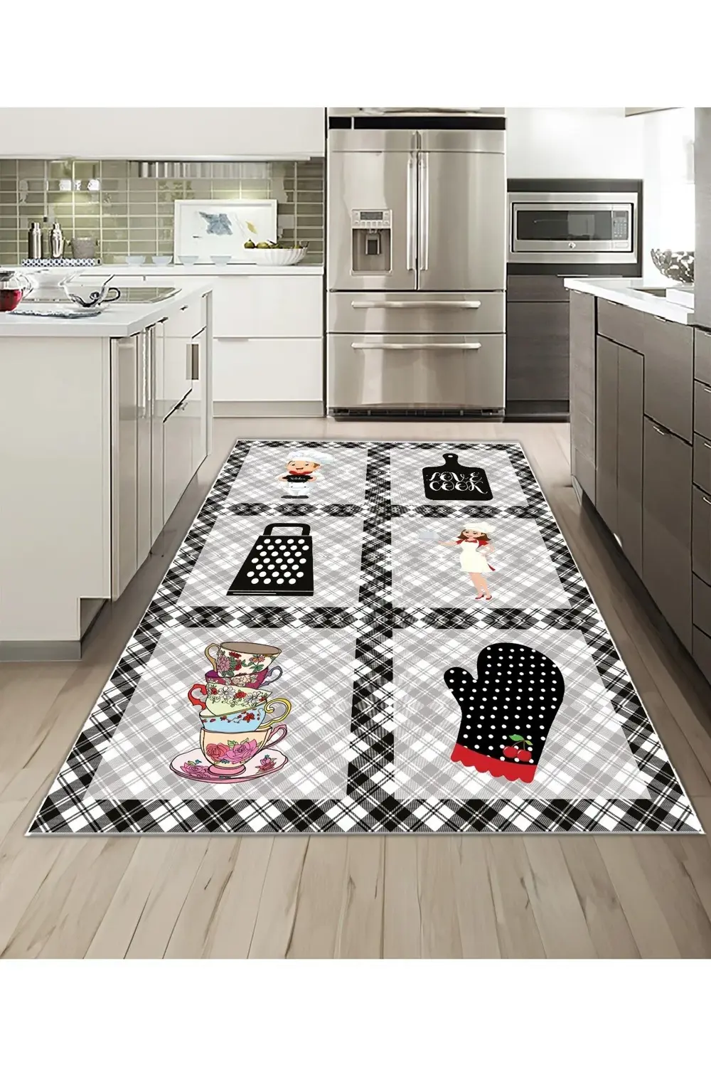 Shine M(257) Çok Renkli Saçaksız Kaymaz Tabanlı Dijital Baskılı D