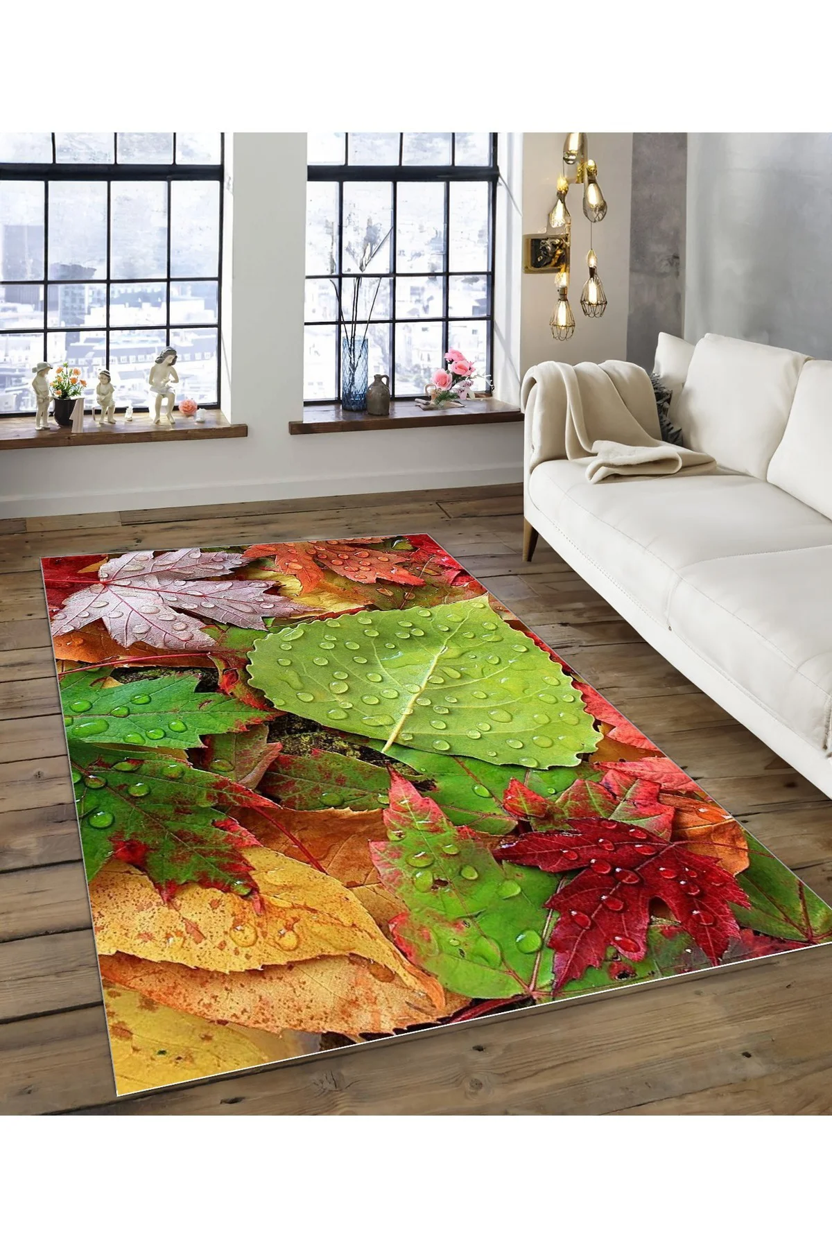 Shine M(279) Çok Renkli Saçaksız Kaymaz Tabanlı Dijital Baskılı Dekoratif Halı 160x350