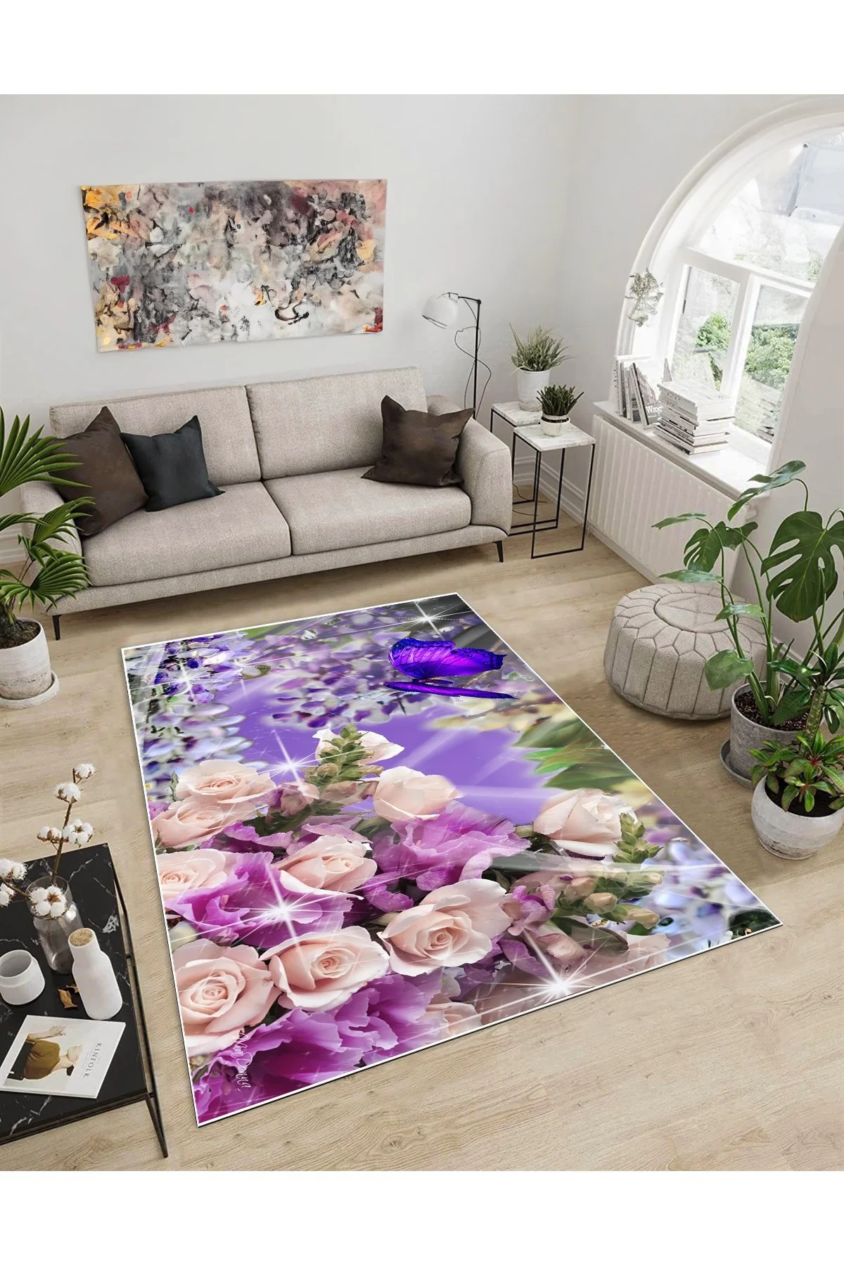 Shine M(289) Çok Renkli Saçaksız Kaymaz Tabanlı Dijital Baskılı Dekoratif Halı 100x500