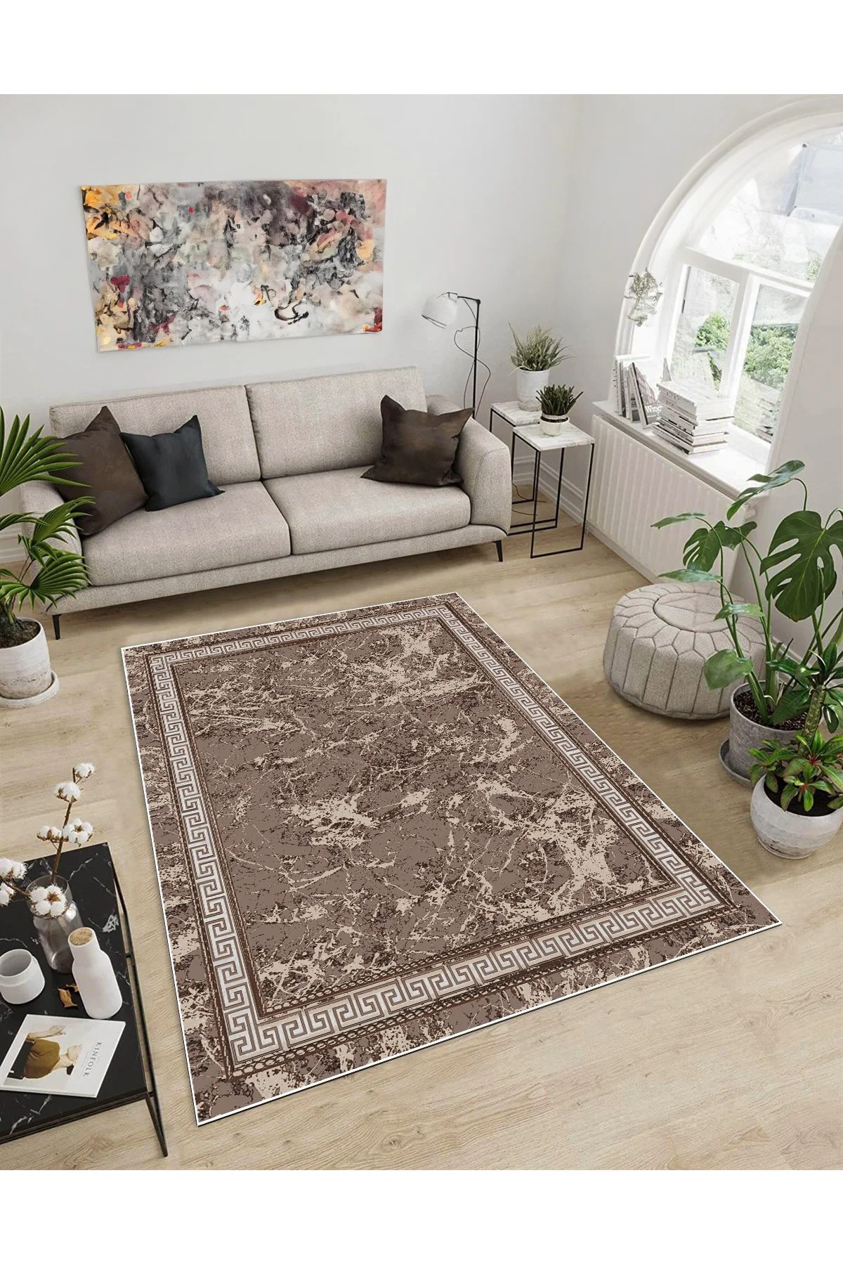 Shine M(62) Kahverengi Saçaksız Kaymaz Tabanlı Dijital Baskılı Dekoratif Halı 60x200 Fiyatı, Yorumları ve Özellikleri