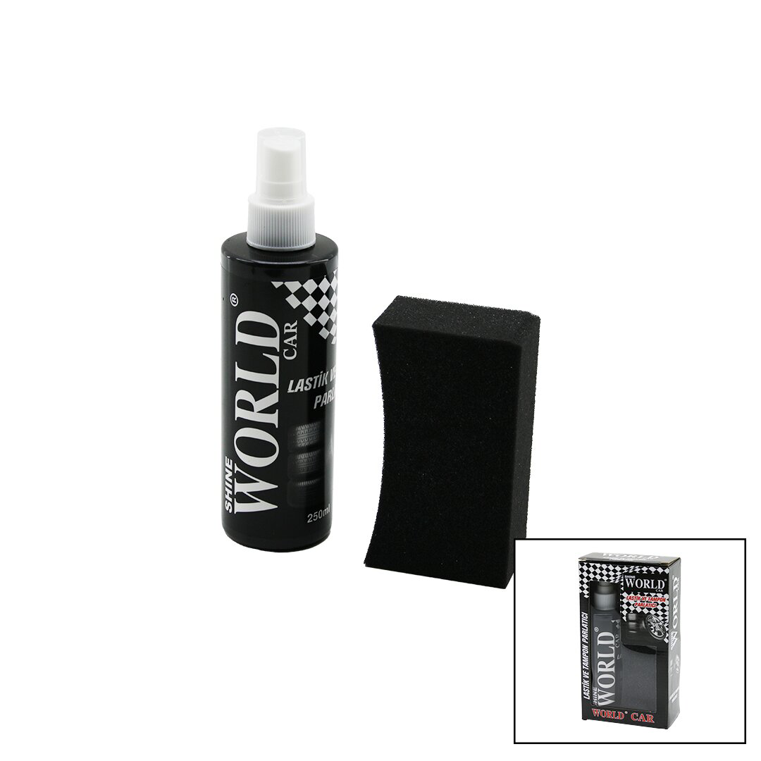 SHINE WORLD CAR  LASTİK - TAMPON  PARLATICI SPREY SETİ  PLASTİK Ş
