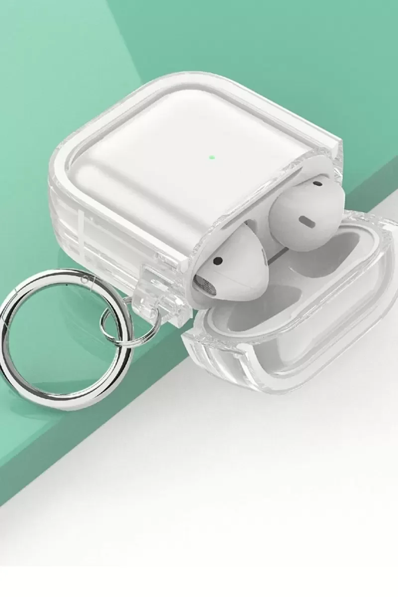 Shiny Şeffaf AirPods 4 ile Uyumlu Kılıf - Beyaz | Darbeye Dayanıklı Şeffaf Koruma