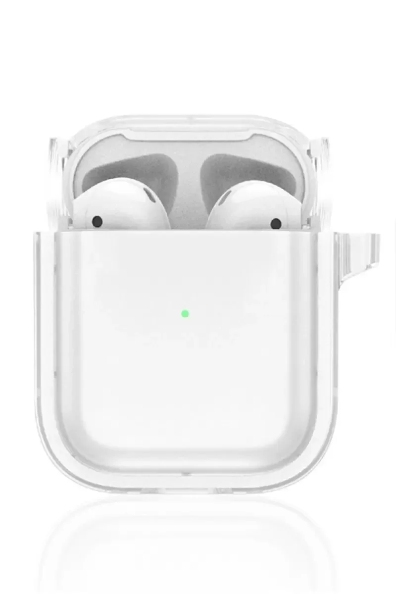 Shiny Şeffaf AirPods 4 ile Uyumlu Kılıf - Beyaz | Darbeye Dayanıklı Şeffaf Koruma