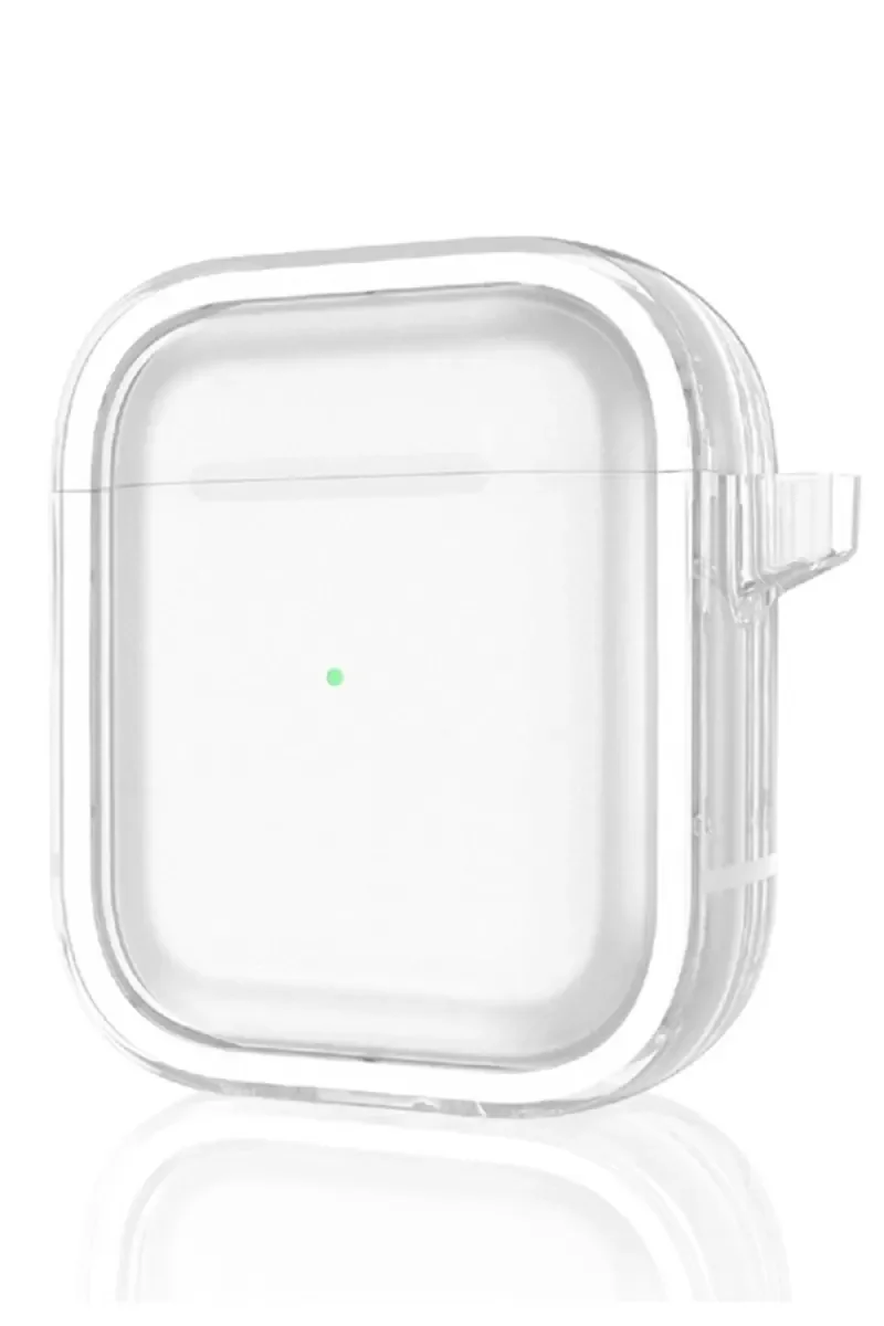 Shiny Şeffaf AirPods 4 ile Uyumlu Kılıf - Beyaz | Darbeye Dayanıklı Şeffaf Koruma