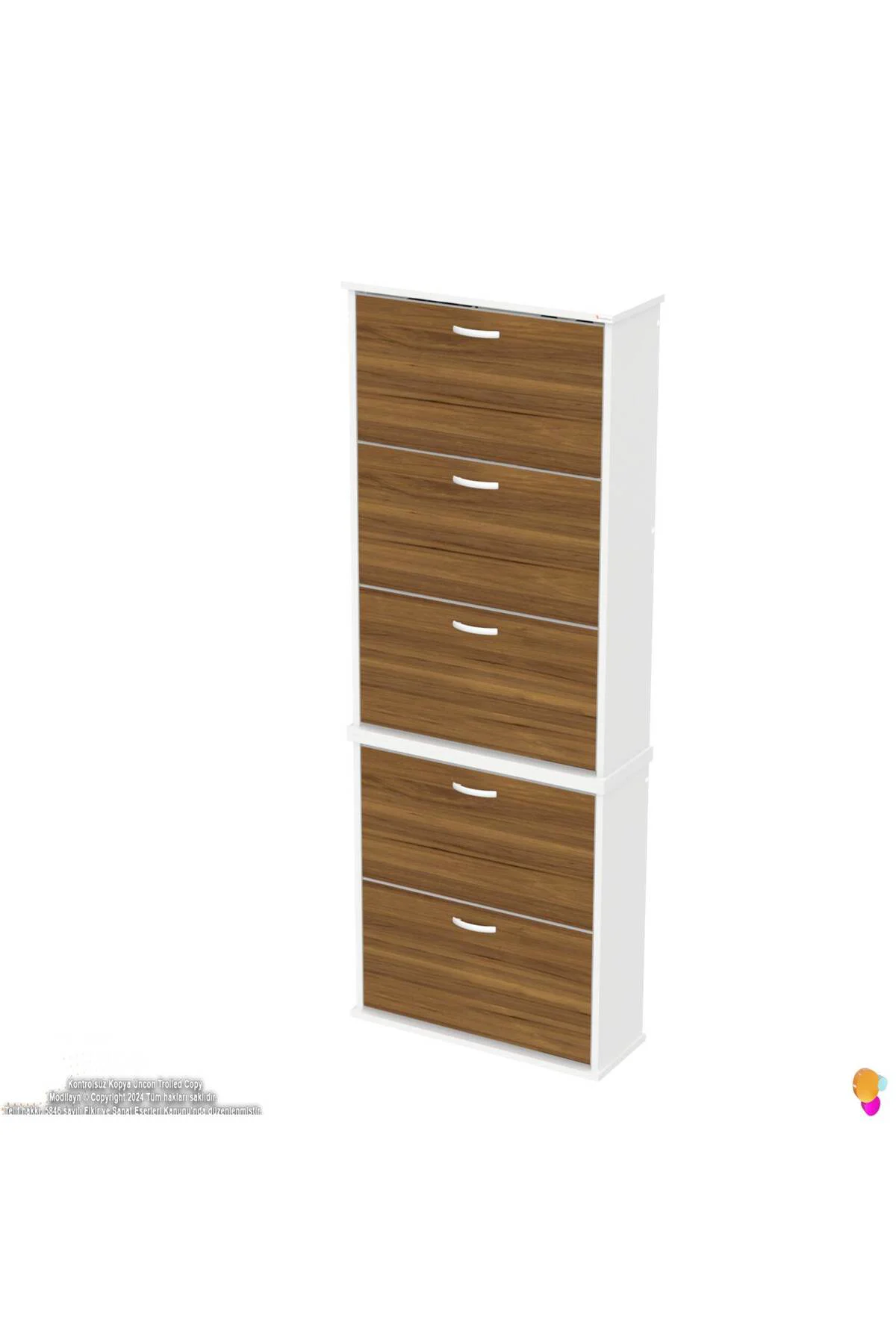 Sho Beş Düşer Kapaklı Ayakkabılık Ceviz Renk 72 cm Asma 72x193x26 Sho Beş Düşer Kapaklı Ayakkabılık Ceviz Renk 72 cm Asma 72x193x26