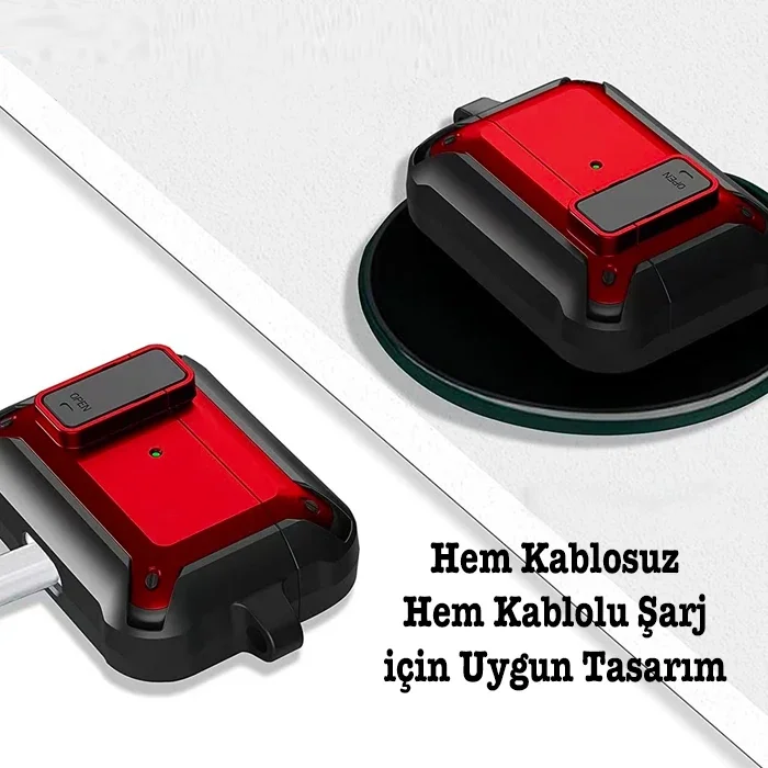 Shockproof AirPods Pro Kılıfı – Darbe Emici Silikon Koruyucu