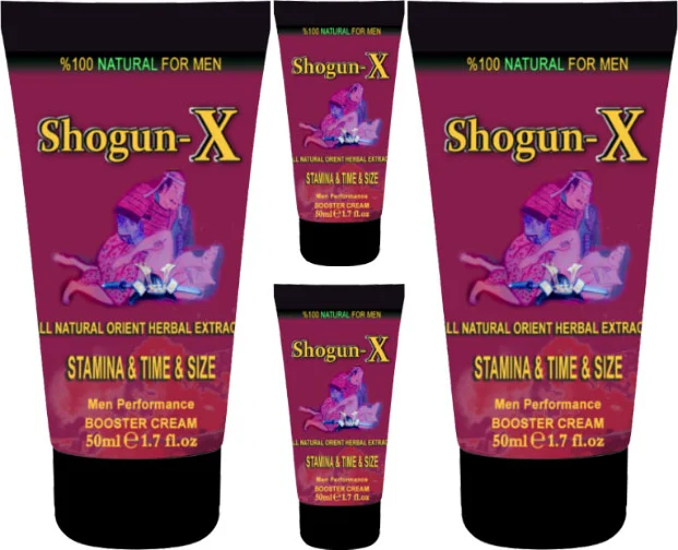 Shogun-X Eriş Boyut Kremi 4x50ml - Erkekler İçin Güçlendirici Formül Fiyatı, Yorumları ve Özellikleri