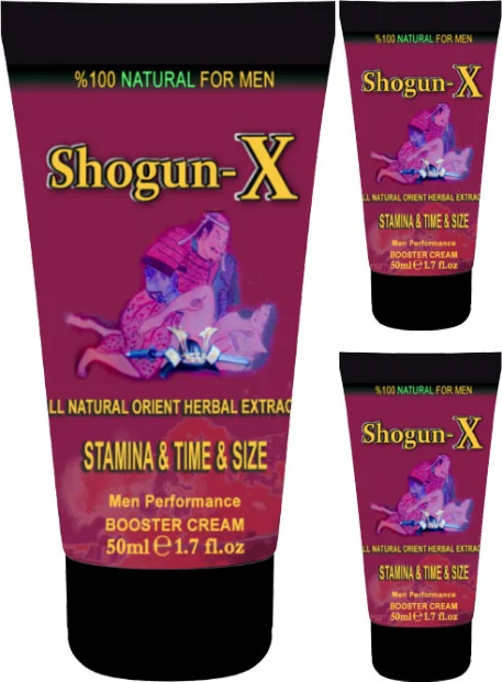 Shogun-X Extra Size Cream 3'lü Set - Erkekler İçin Katılaştırıcı ve Şekillendirici Krem