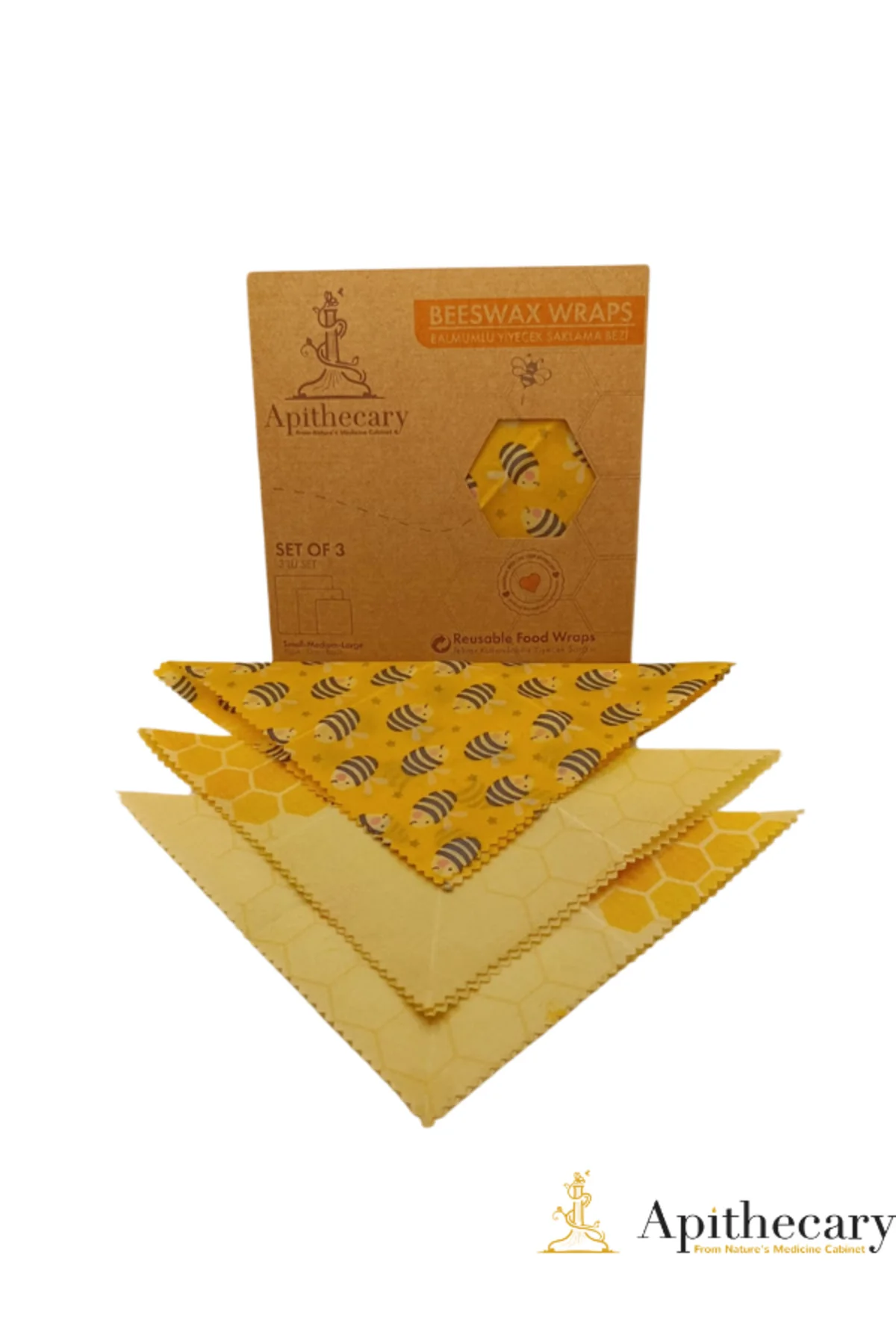 Shopexxtra Balmumlu (KÜÇÜK BOY) 3'lü Set Çok Amaçlı Erzak Saklama