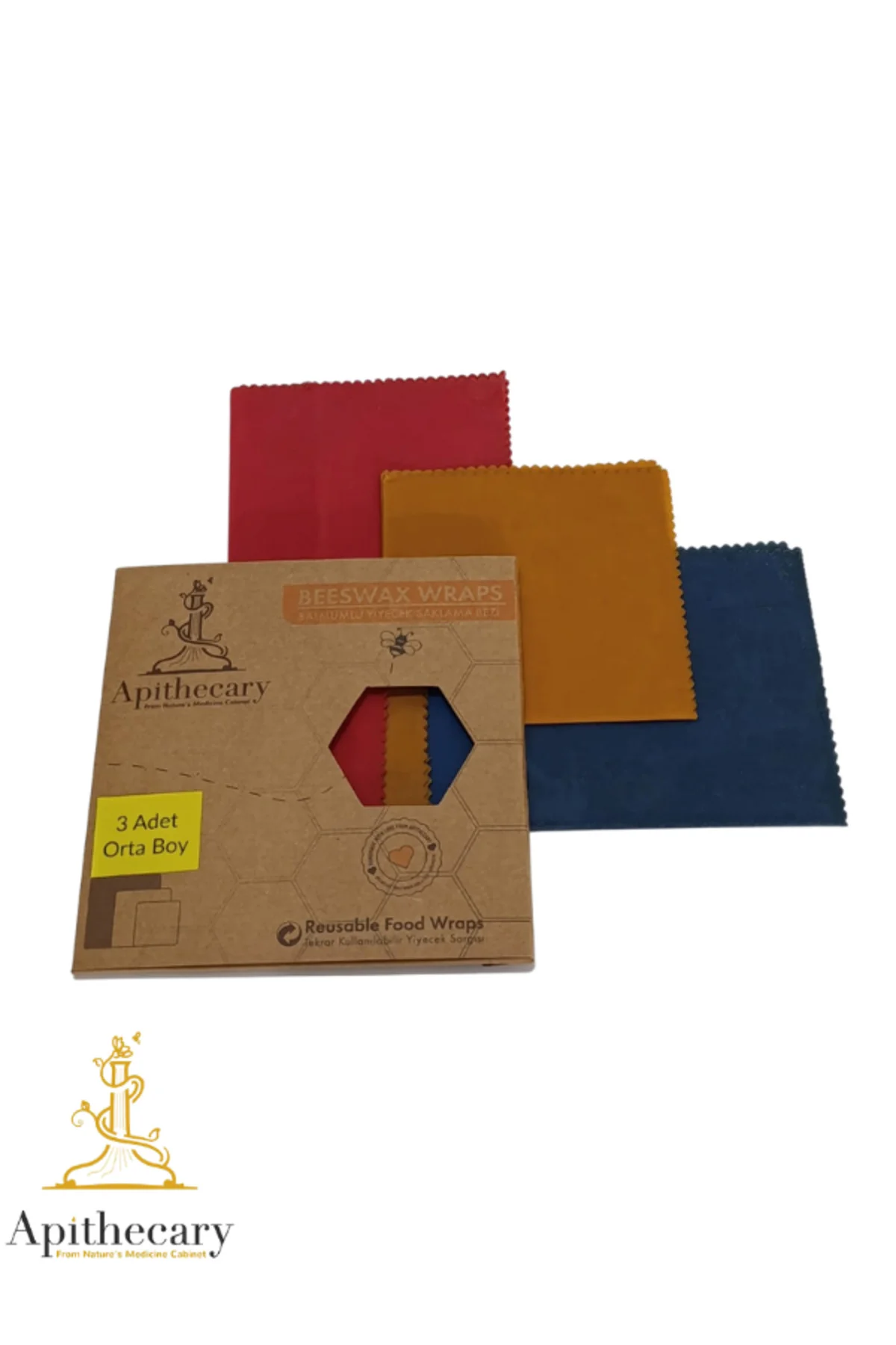 Shopexxtra-Balmumlu Renkli Kumaşlar Desenli Orta Boy MEDİUM3'lü S