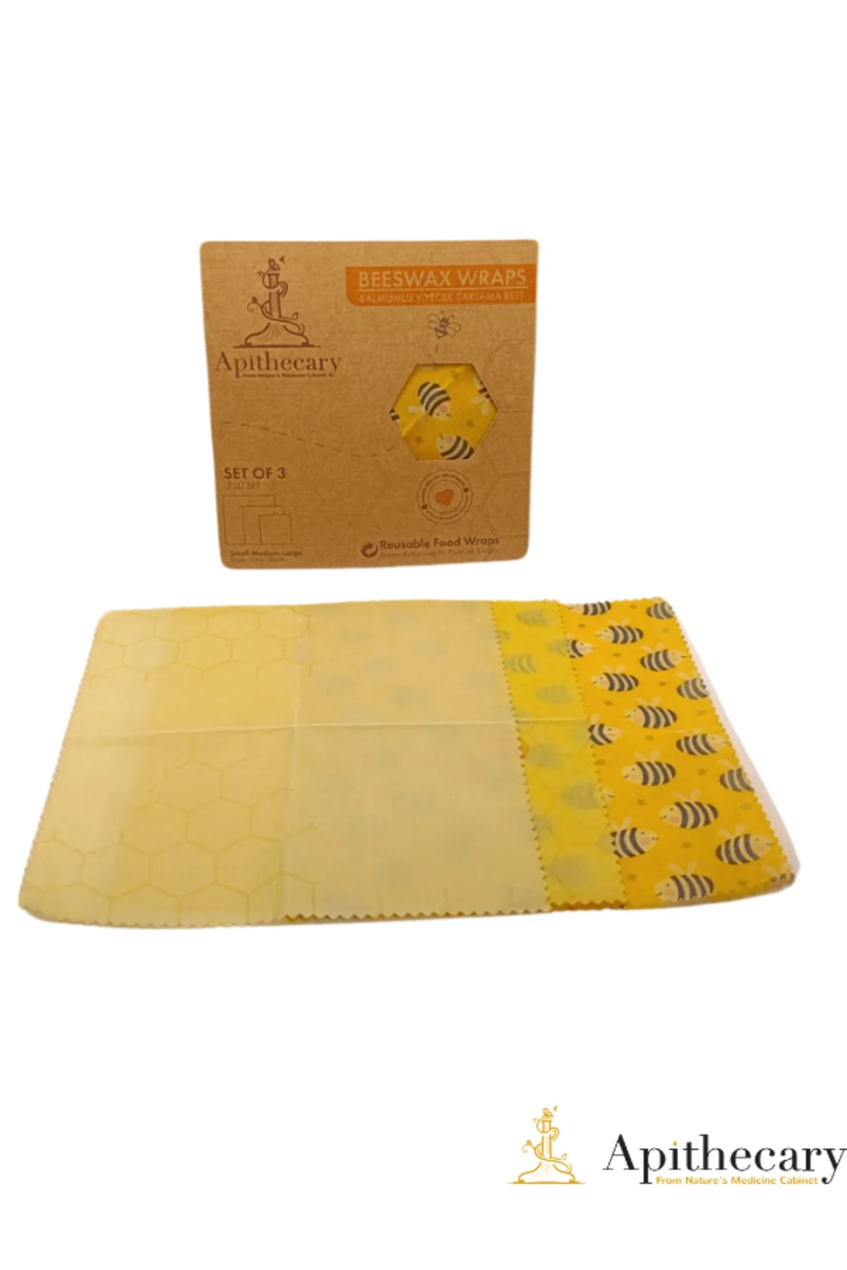 Shopexxtra Balmumlu (KÜÇÜK BOY) 3'lü Set Çok Amaçlı Erzak Saklama