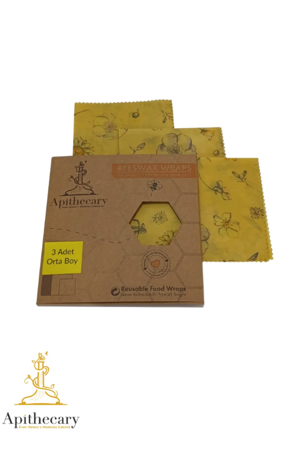 Shopexxtra Balmumlu Papatya Desenli Orta Boy (MEDİUM) 3'lü Set %1