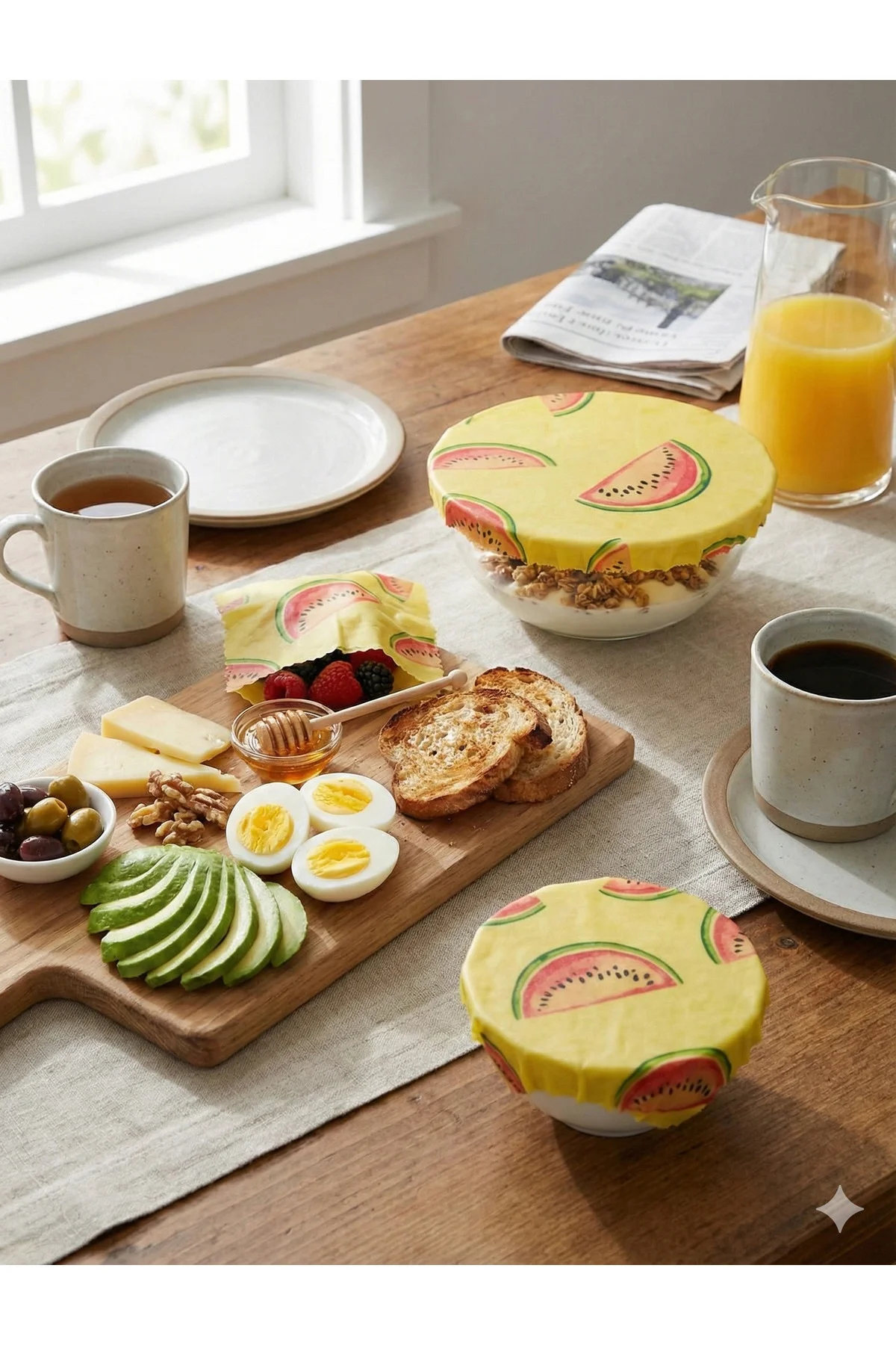 Shopexxtra Balmumlu Karpuz Desenli Orta Boy (MEDİUM) 3'lü Set %10