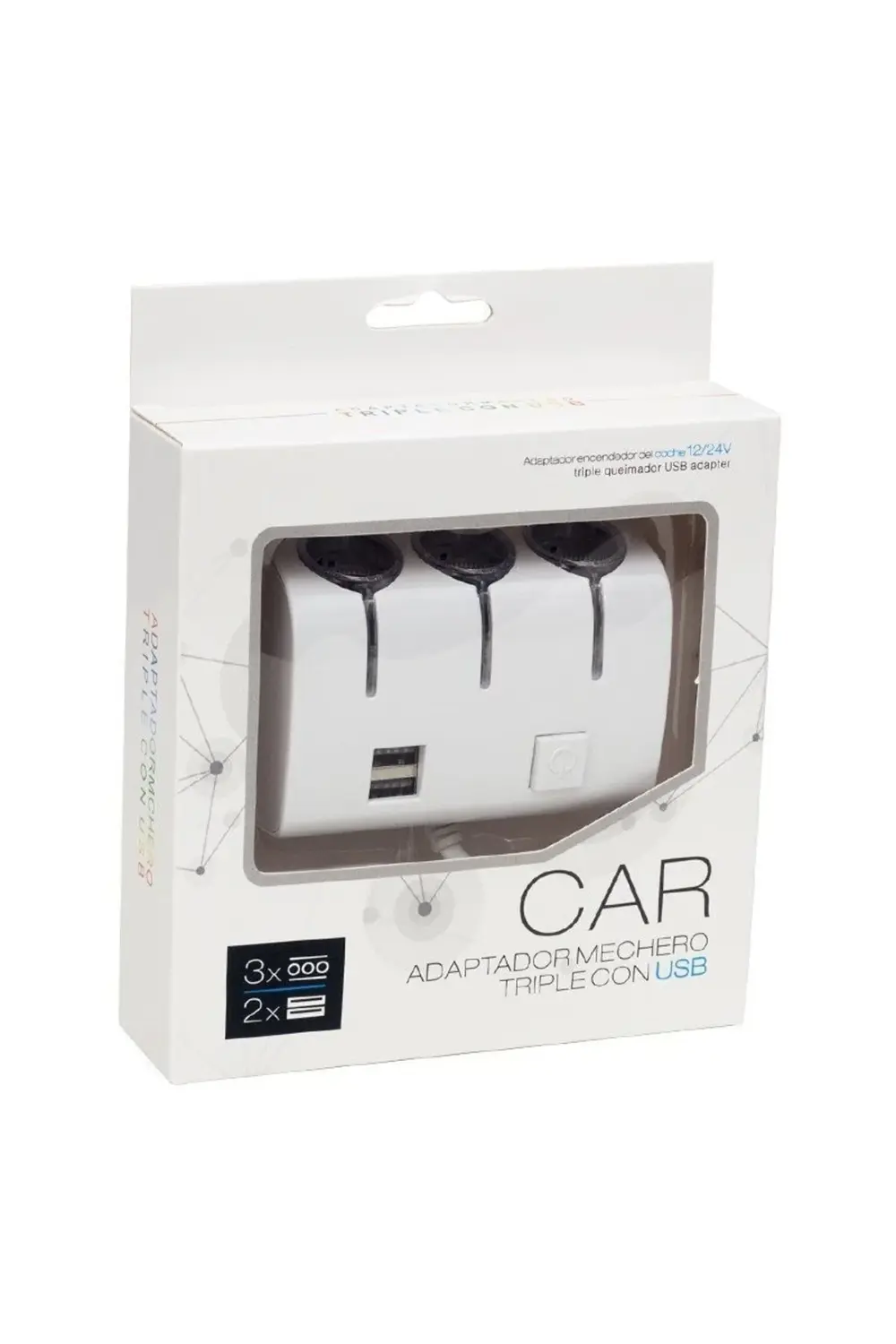 ShopZum PM-18952 12V/24V ÇİFT USBLİ 3LÜ OTO ÇAKMAK ÇOKLAYICI