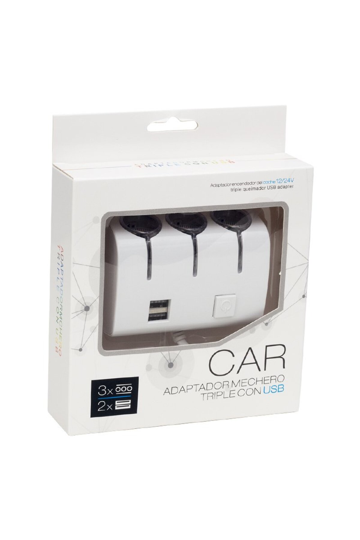 Shopzum Pm-18952 12v/24v Çift Usbli 3lü Oto Çakmak Çoklayıcı