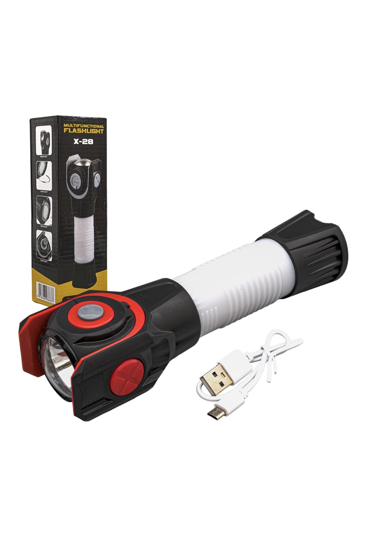 ShopZum X-28 ÇOK FONKSİYONLU USB ŞARJLI EL FENERİ