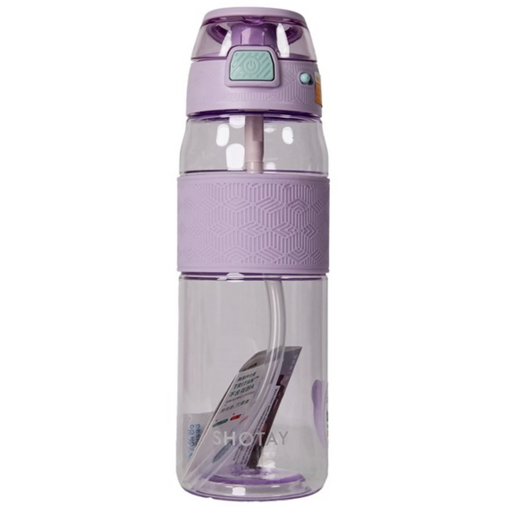Shotay Şeffaf Kapaklı Şeritli Tritan Matara 800 ml Shotay Şeffaf Kapaklı Şeritli Tritan Matara 800 ml