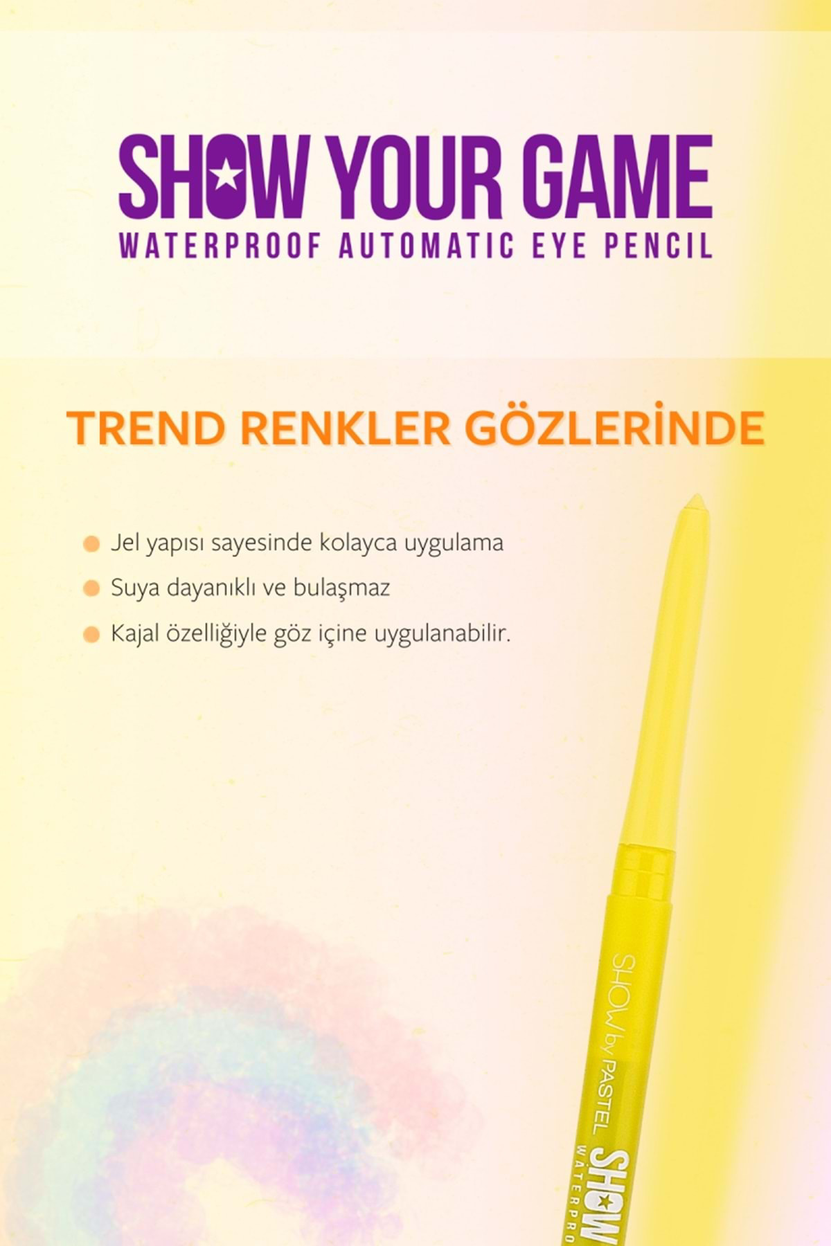 Pastel Show By Show Your Game Waterproof Gel Eye Pencil - Suya Dayanikli