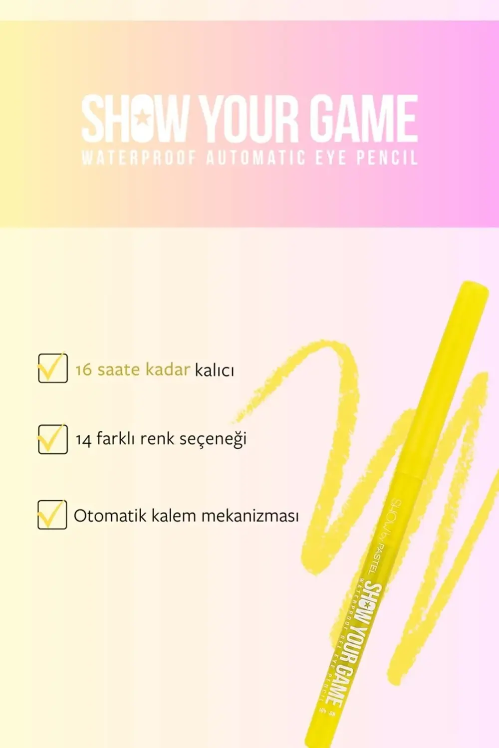 Show By Show Your Game Waterproof Gel Eye Pencil - Suya Dayanıklı