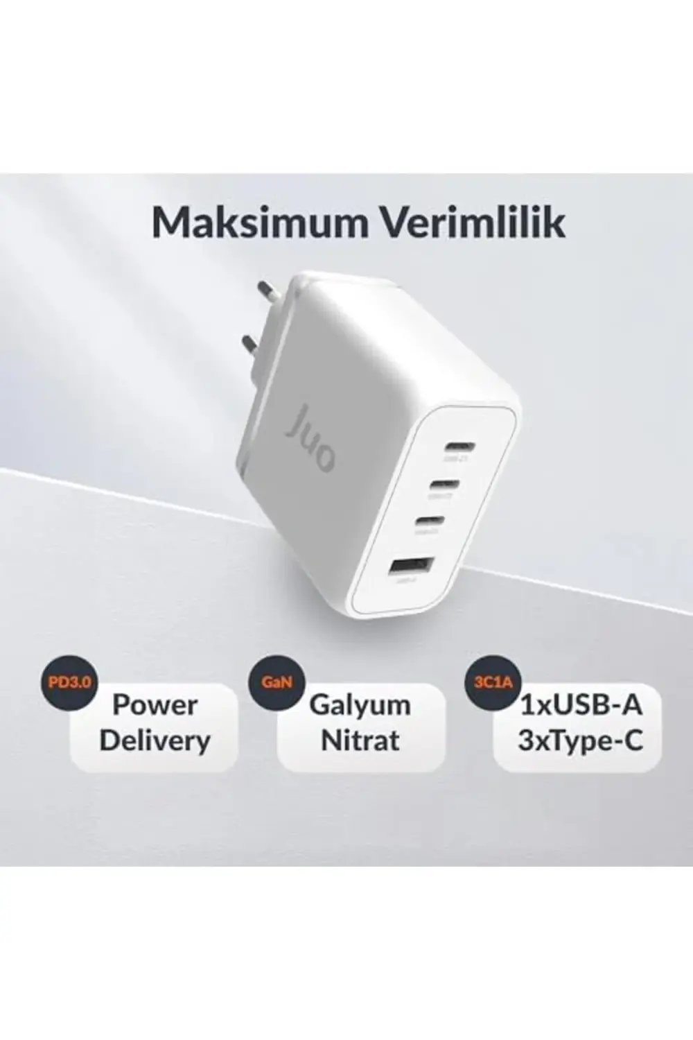 shpsell 100W 4 Portlu USB-C + USB-A GaN Şarj Aleti & & Uyumlu PD