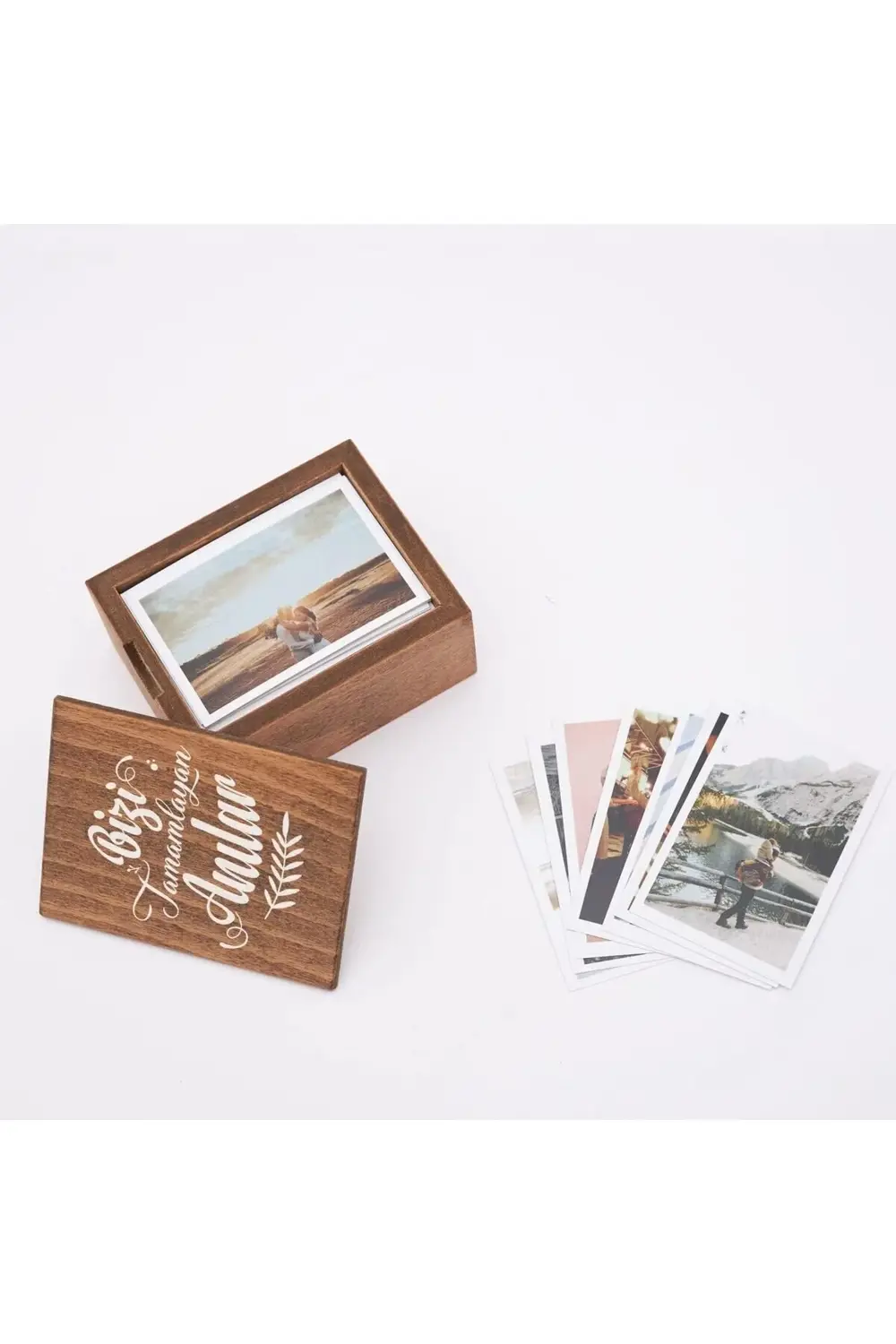 shpsell Bizi Tamamlayan Anılar Kapaklı Ahşap Fotoğraf Kutusu 1175