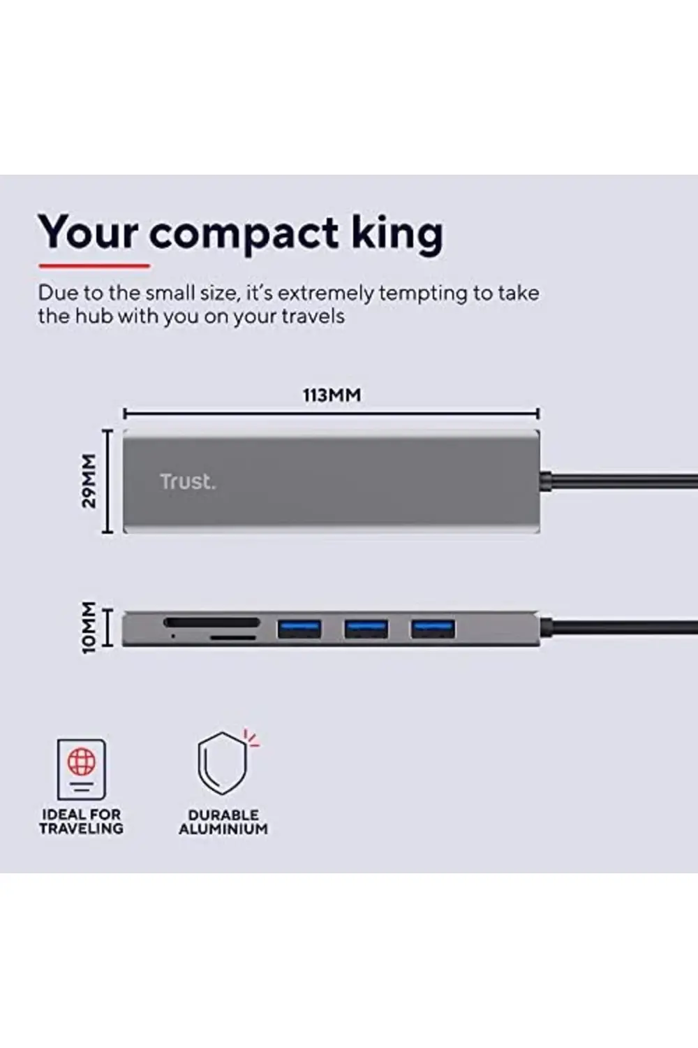 shpsell Halyx Hızlı USB-C Hub ve Kart Okuyucu, USB 3.2 Gen 1, SD