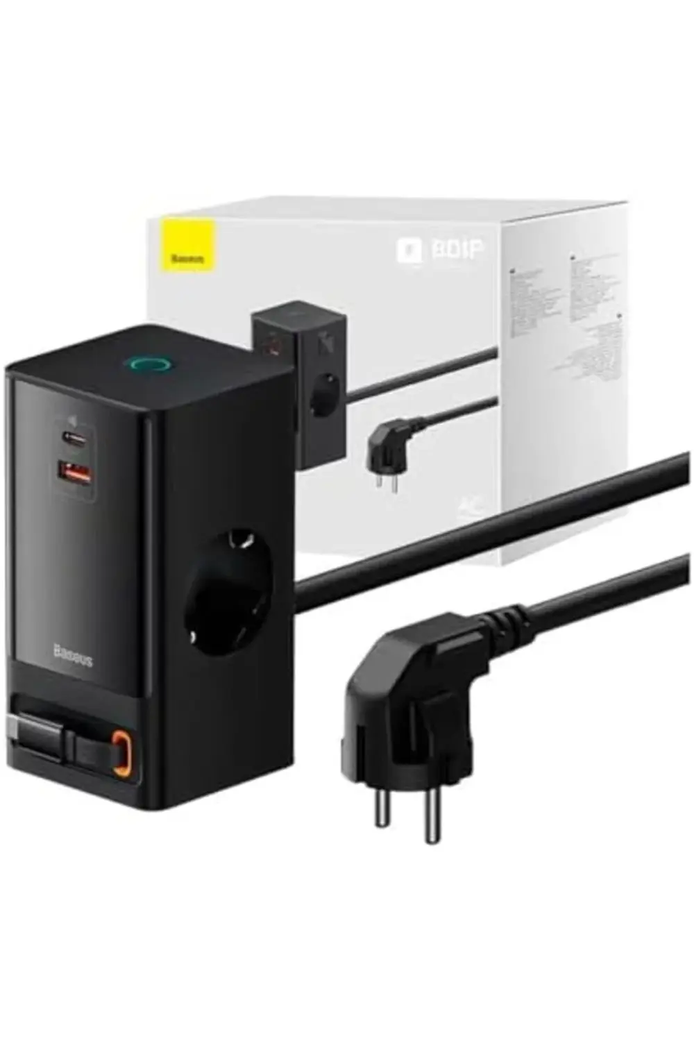 shpsell PowerCombo Priz 2AC+1U+1C+Geri Çekilebilir-C 65W 1.5m Güç