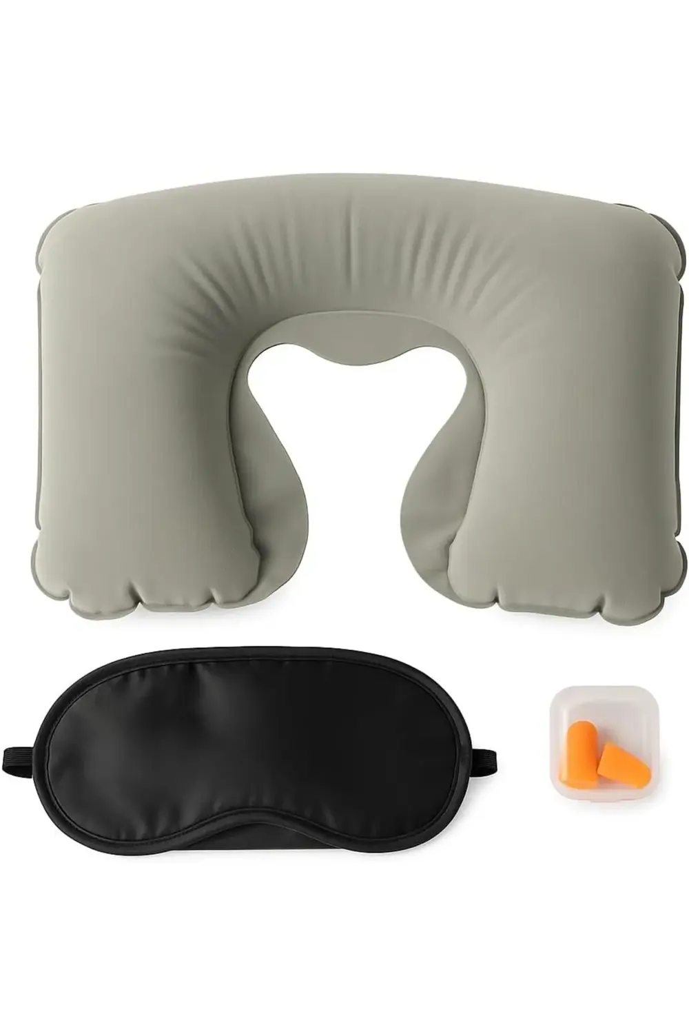 shpsell Store Seyahat Konfor Seti – Şişme Boyun Yastığı, Göz Band