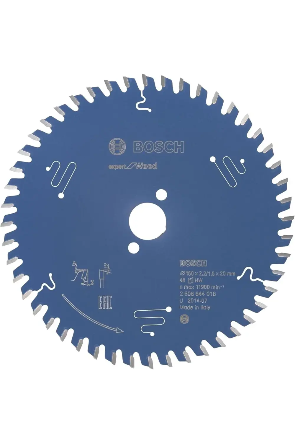 shpwave 2608644016 dairesel testere bıçağı Expert for Wood, Mavi,